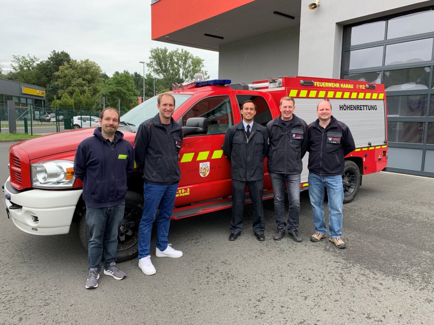 Feuerwehr Hamburg-Eppendorf zu Besuch bei der Hauptfeuerwache in Hanau.