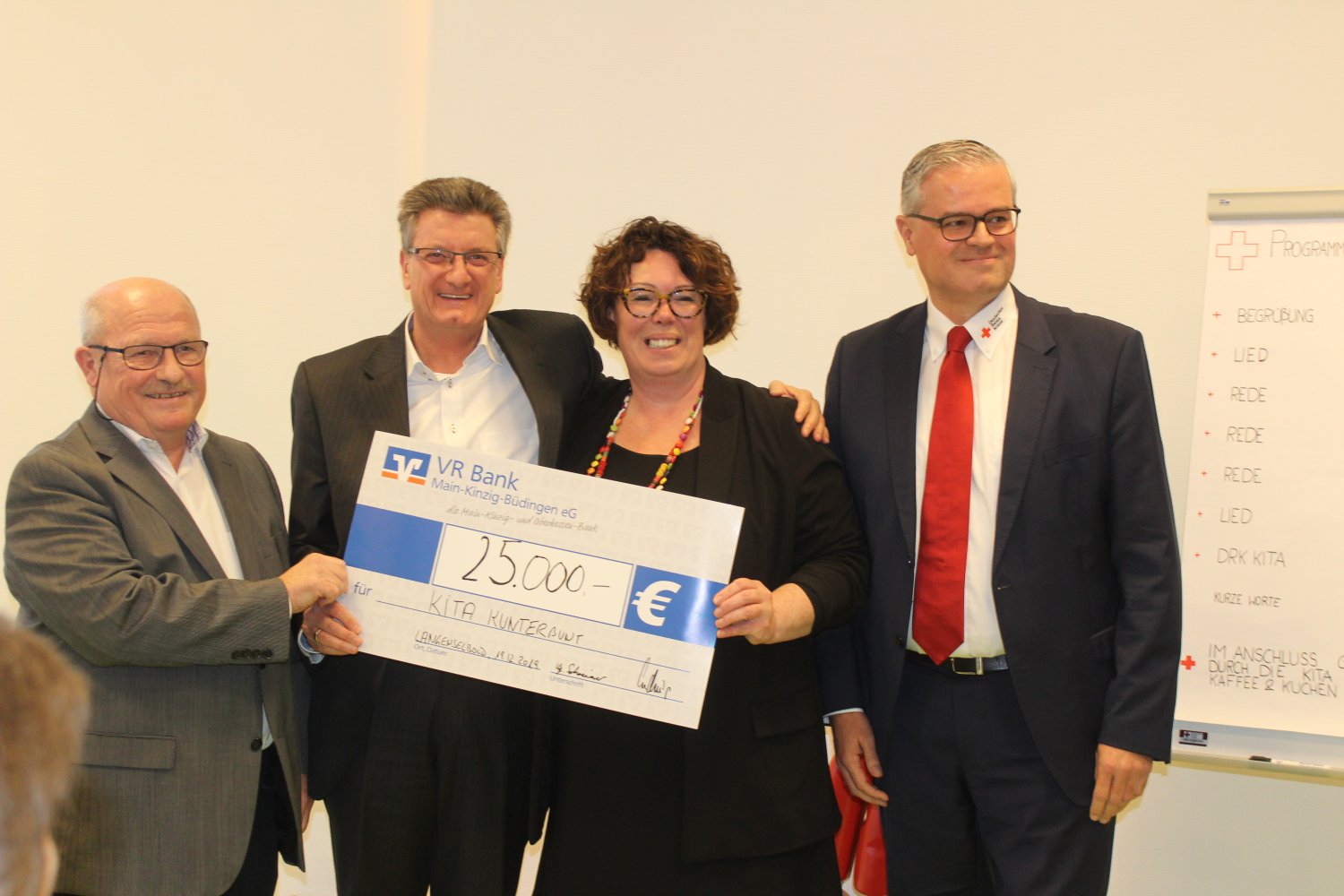 Von links: Gustav Schreiner, Bürgermeister Jörg Muth, Susanne Simmler, Stefan Betz.