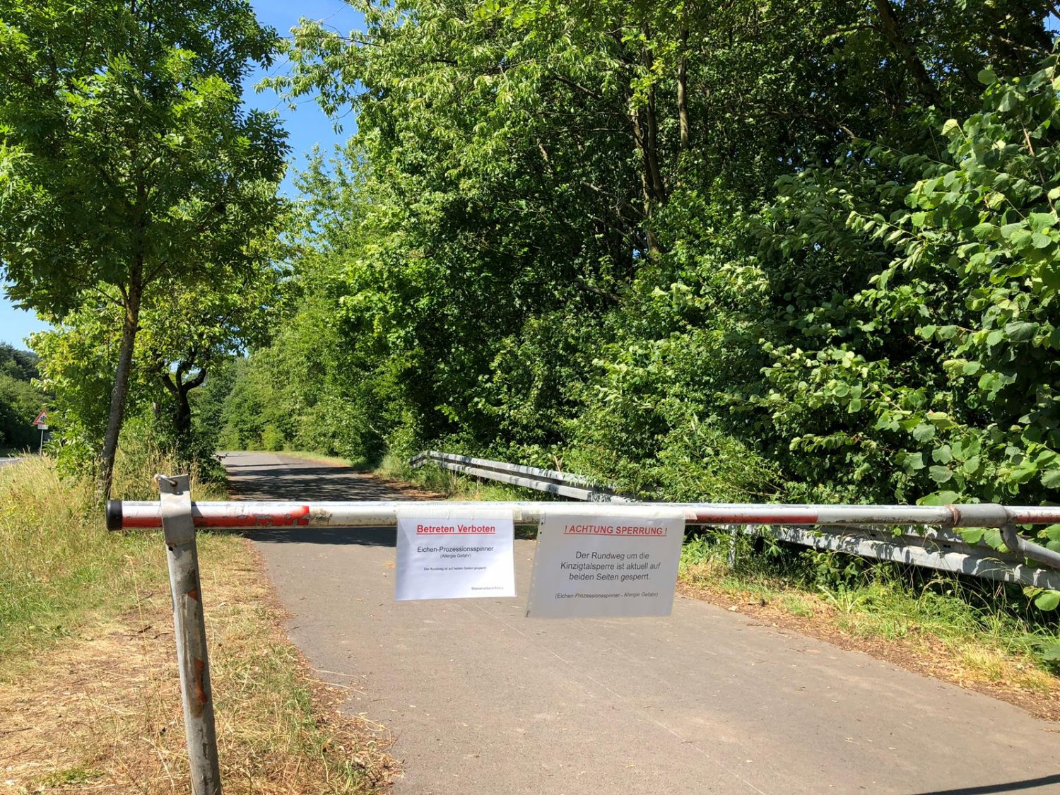Derzeit ist der Weg um den Kinzig-Stausee gesperrt.
