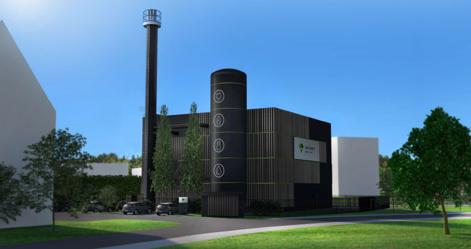 Die neue Energiezentrale soll das Quartier Pioneer Park weitgehend klimaneutral mit Strom und Wärme versorgen. An der Pioneer Werk Hanau GmbH sind die Stadtwerke mit 49 Prozent beteiligt.