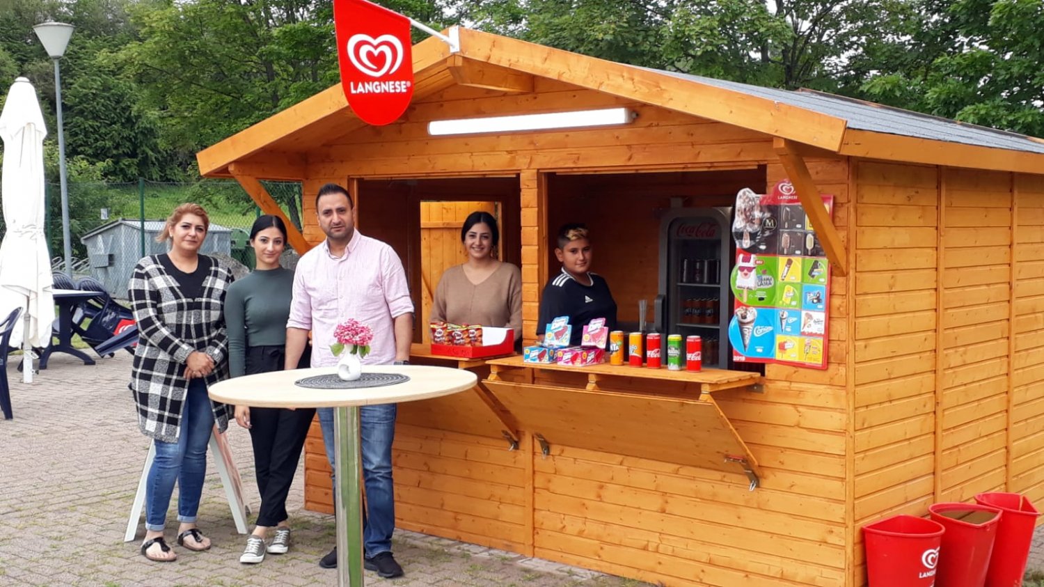 Die Pächter übernahmen die Kosten für das neue Verkaufsblockhaus selbst.