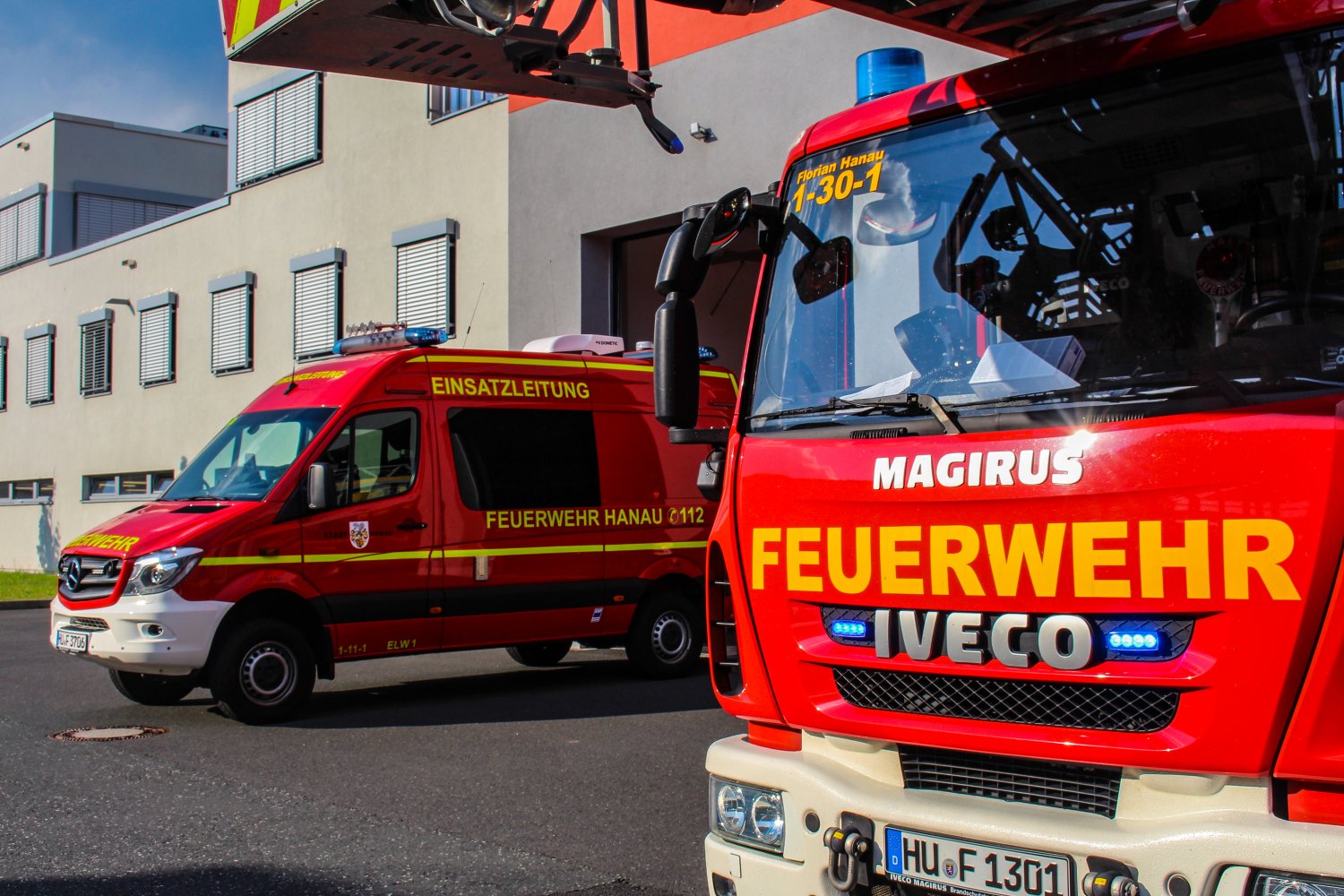 Einsatz in KFZ-Werkstatt für die Hanauer Feuerwehr.