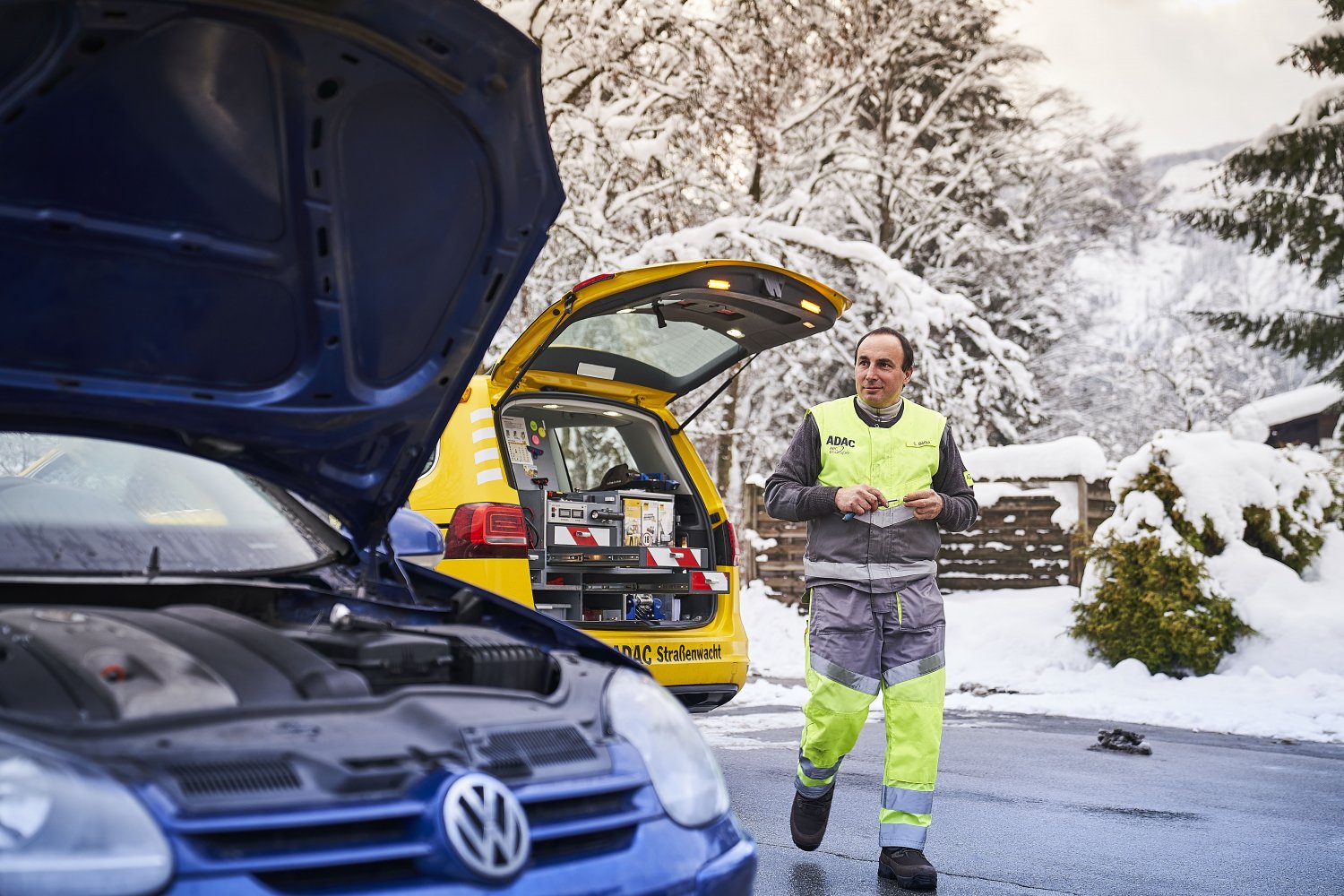 Die 177 hessischen Gelben Engel der Straßenwacht haben 2019 bei 222.999 Einsätzen geholfen.