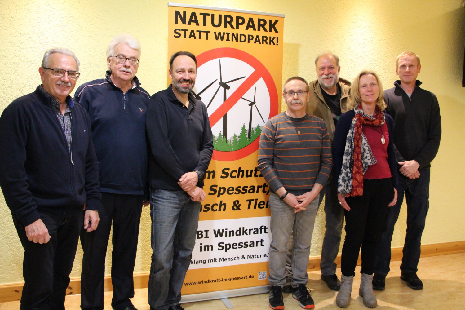 v.l.:Hans Dickert (Beisitzer), Rolf Zimmermann (Stellv. Vorsitzender und Schatzmeister), Udo Klein (Beisitzer), Bernd Ludwig (Schriftführer), Berthold Andres (Vorsitzender), Michaela Münch (Beisitzerin), Stefan Ries (Beisitzer)