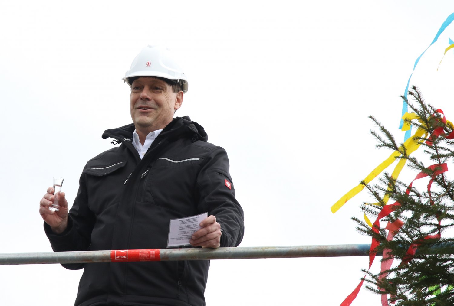Diplom- Betriebswirt (FH) Andreas Sonntag von Sonntagbau aus Gersfeld beim Richtspruch