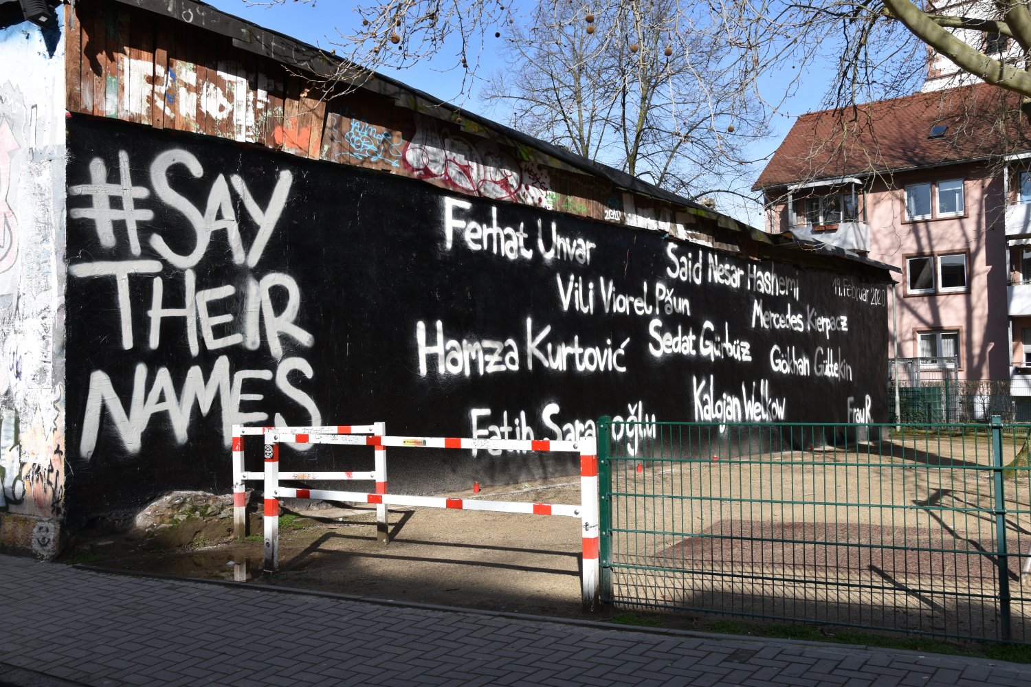 Die Mauer der Trauer in der Metzgerstraße