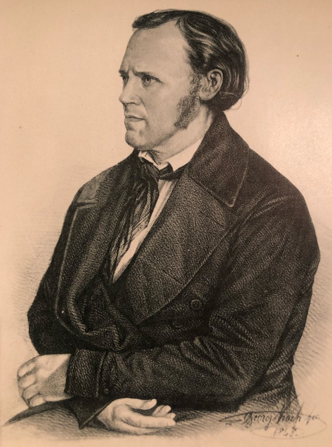 Bernhard Eberhard nach einer Lithografie von Georg Koch 1848