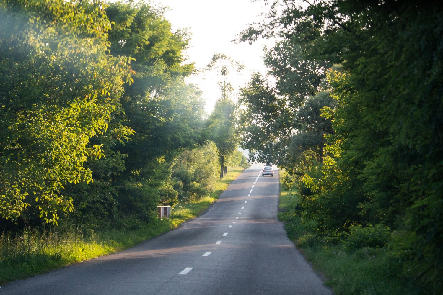 Bei herrlichem Wetter mit dem Auto unterwegs sein. Der ADAC gibt Tipps in Bezug auf die Sommerreifen.