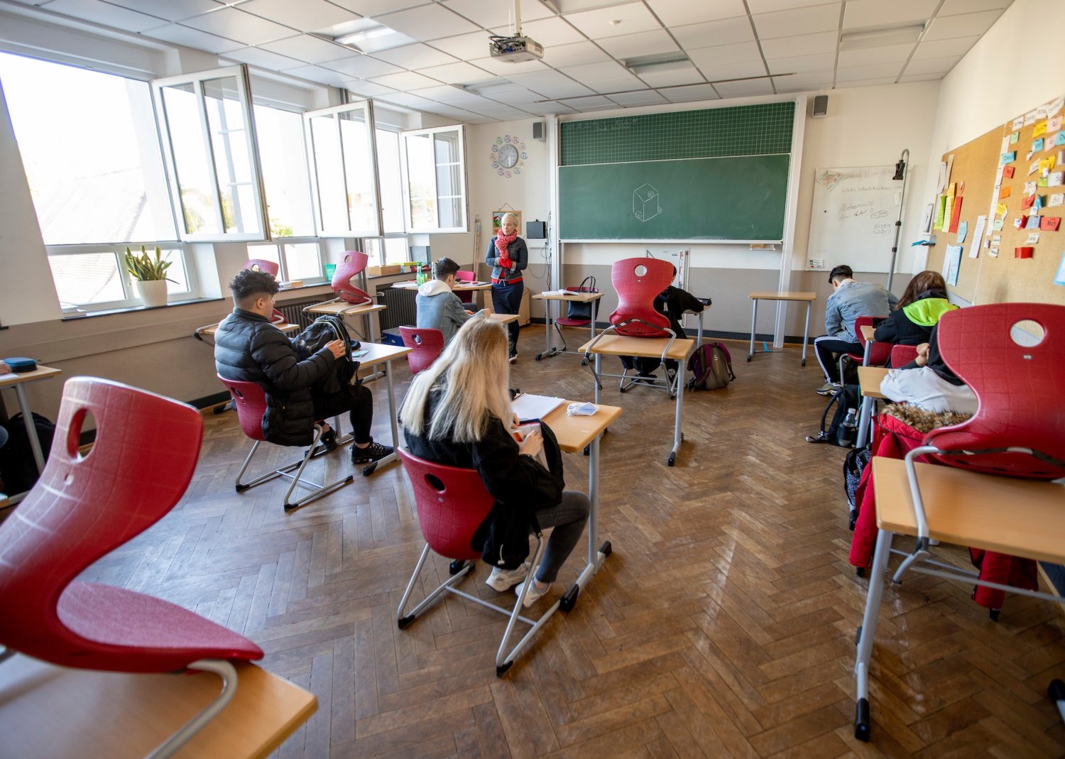 Unterricht an der Stadtschule Schlüchtern unter dem Zeichen von Corona.