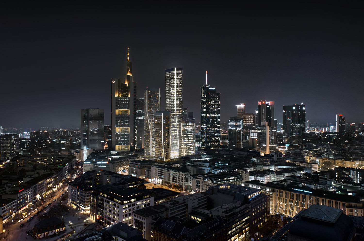 Die vier neuen Hochhäuser (mitte)