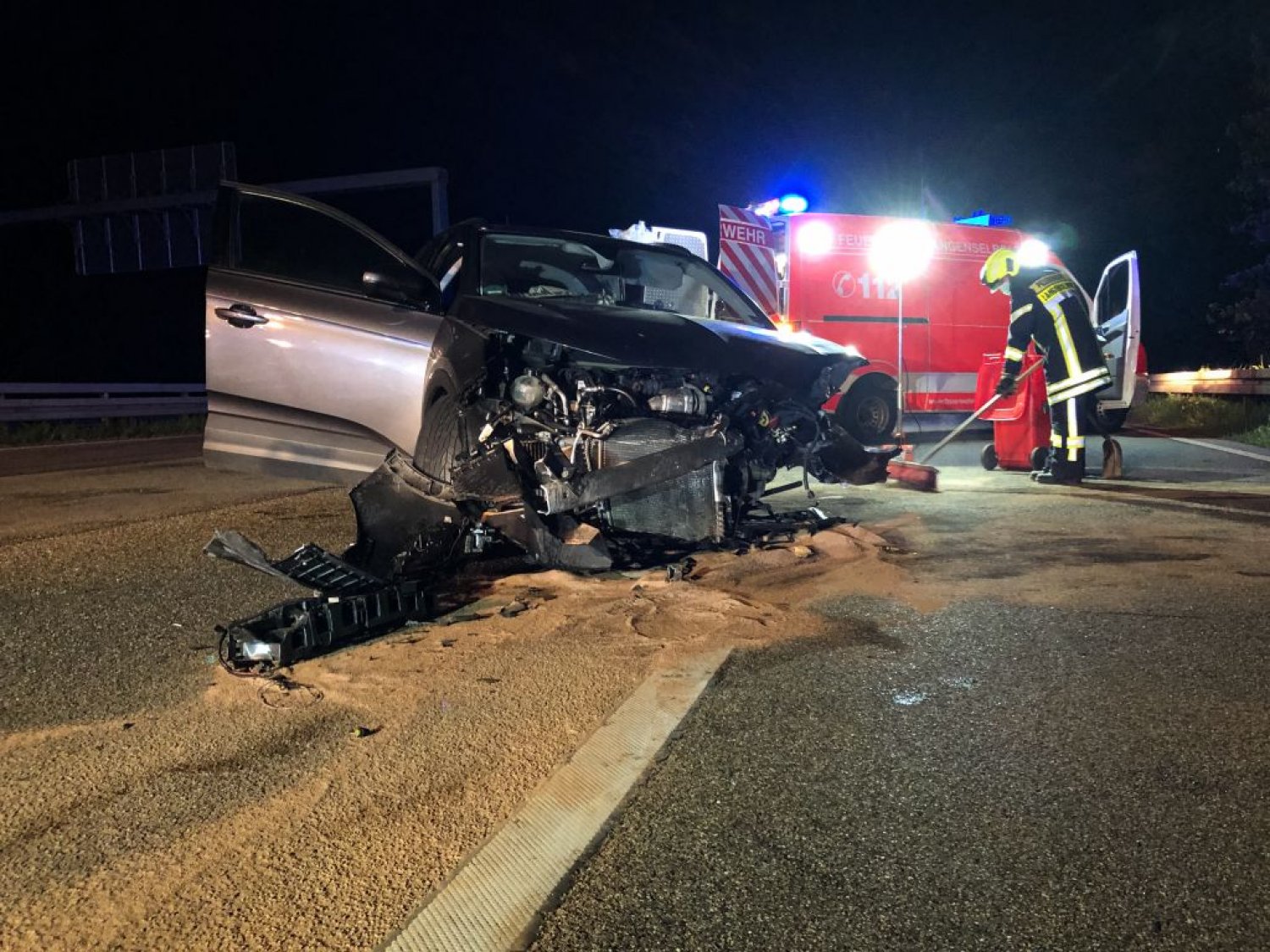 Schwerer Unfall am Montagabend zwischen dem Dreieck Langenselbold und dem Hanauer Kreuz