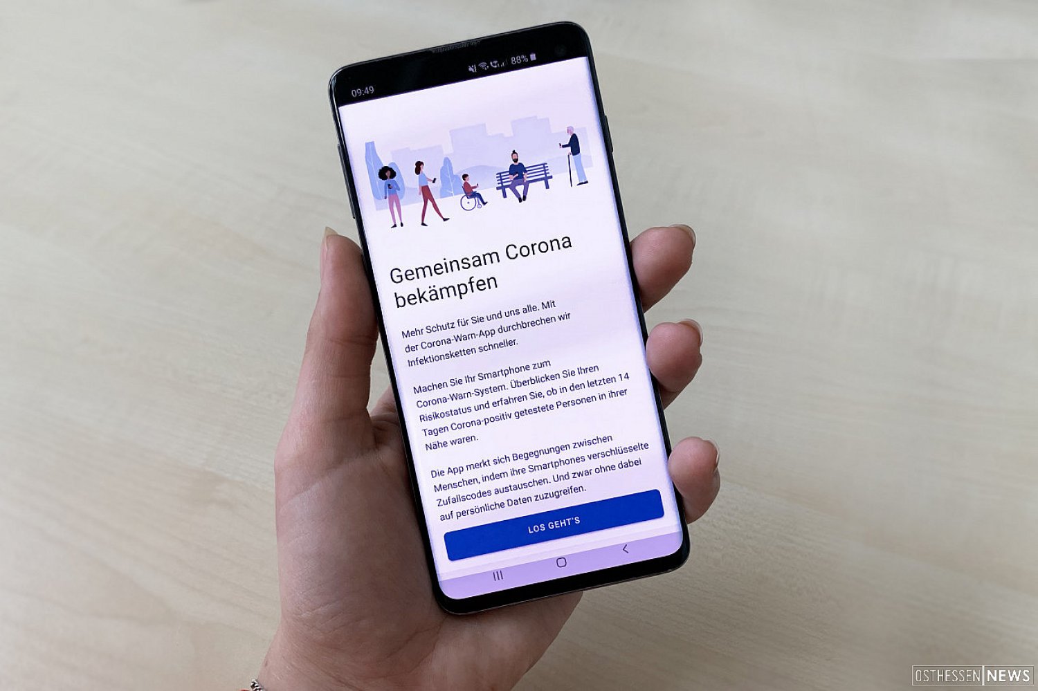 Die App kann nun auf dem Smartphone genutzt werden.