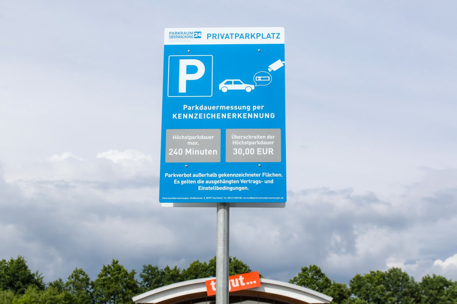 PV-030 PRIVATPARKPLATZ - Parken verboten Schild - Schild für das