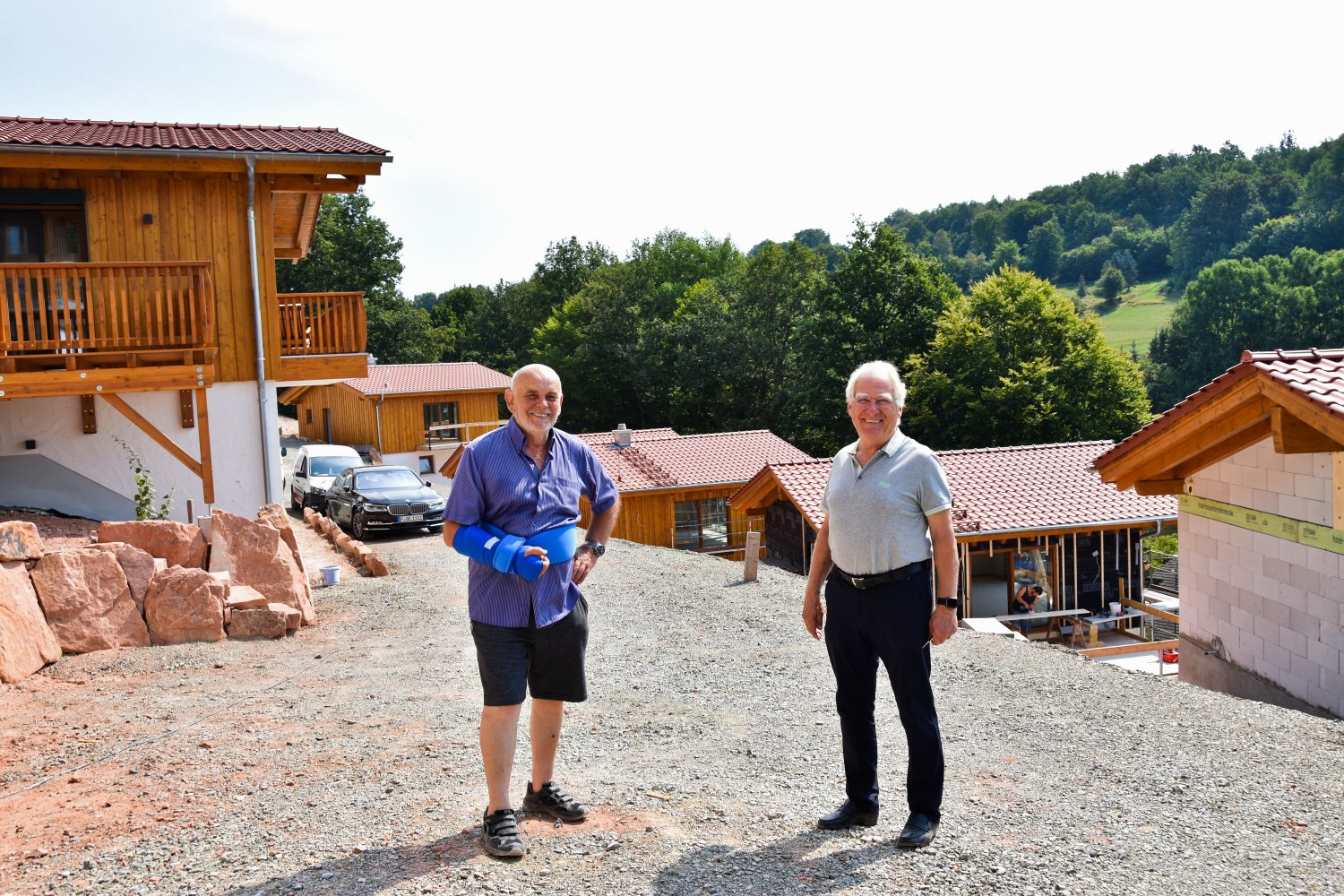 Die Bauherren Erich Köhler und Manfred Benkert (rechts)