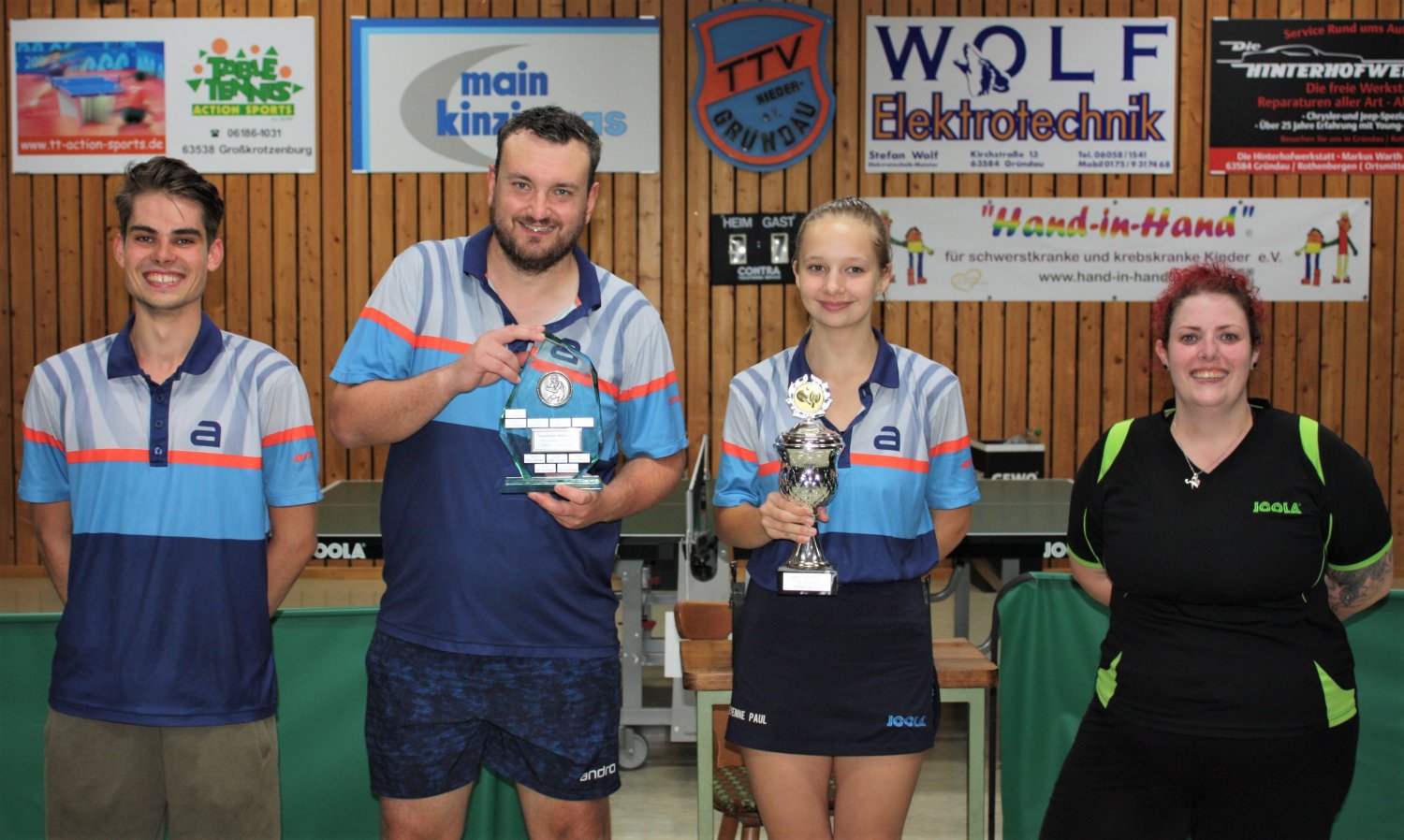 Die Finalisten um die Gewinner Marc Feustel und Cheyenne Paul