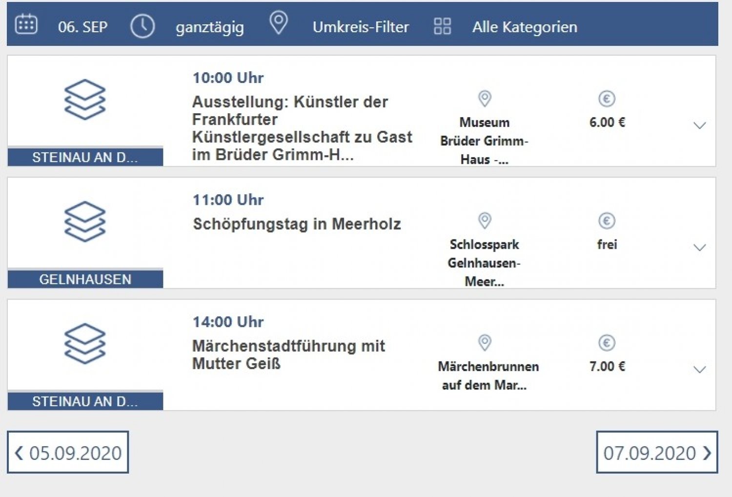 Der neue Terminkalender auf KINZIG.NEWS