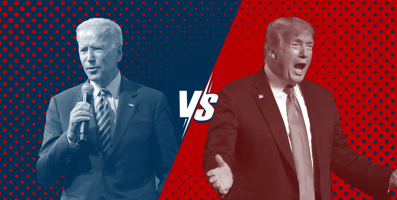 Wer macht das Rennen? Biden (links) oder Trump?
