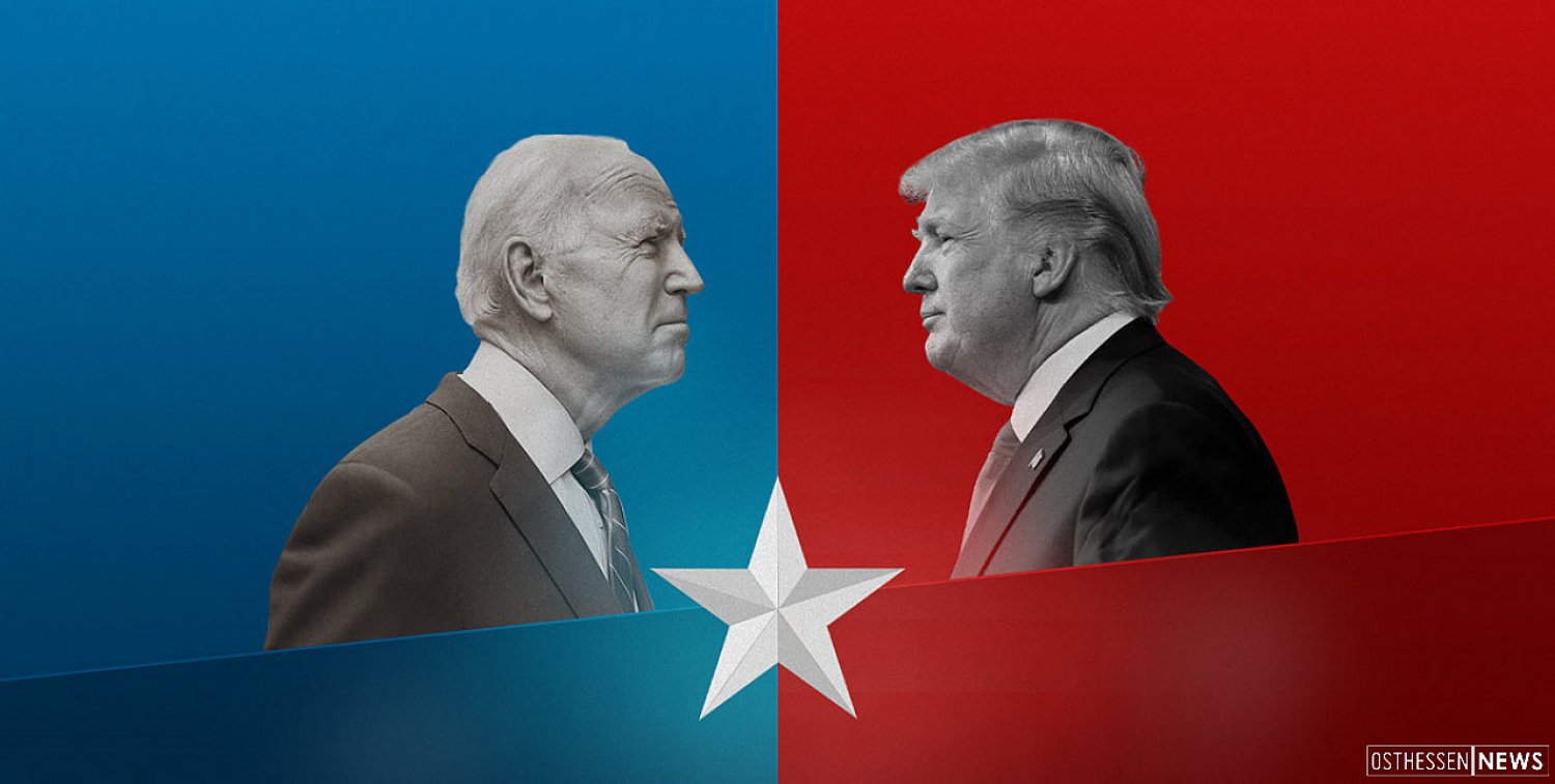 Das Tauziehen geht zwischen Biden (links) und Trump.