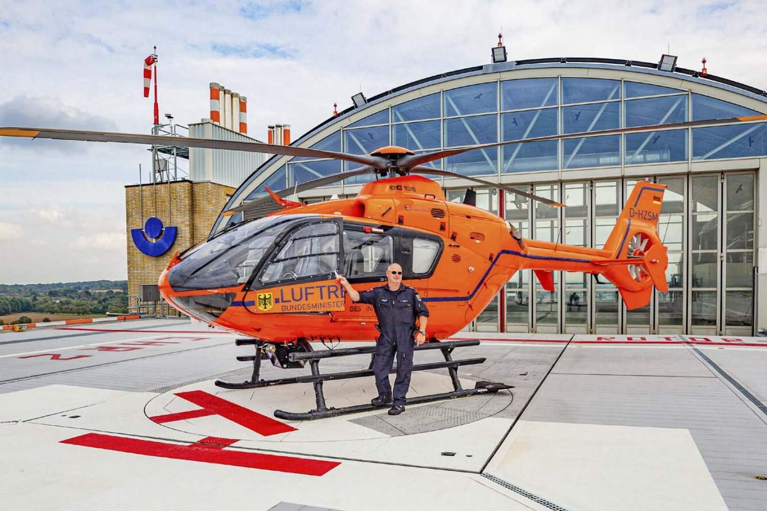 Der Rettungshubschrauber Christoph 2 ist wieder an der BG Unfallklinik stationiert