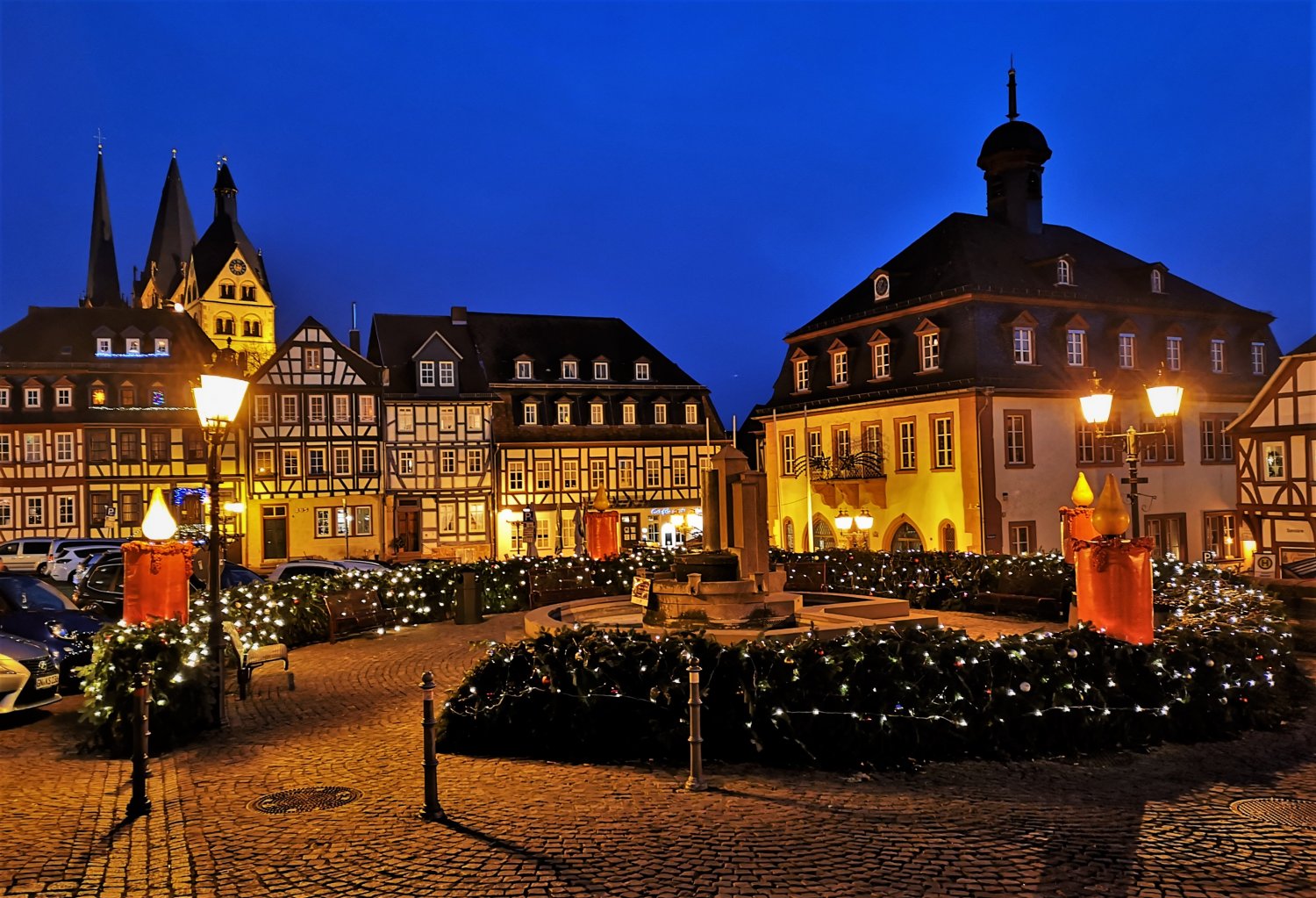 Ein beeindruckendes Bild vom Kranz der Hoffnung in Gelnhausen