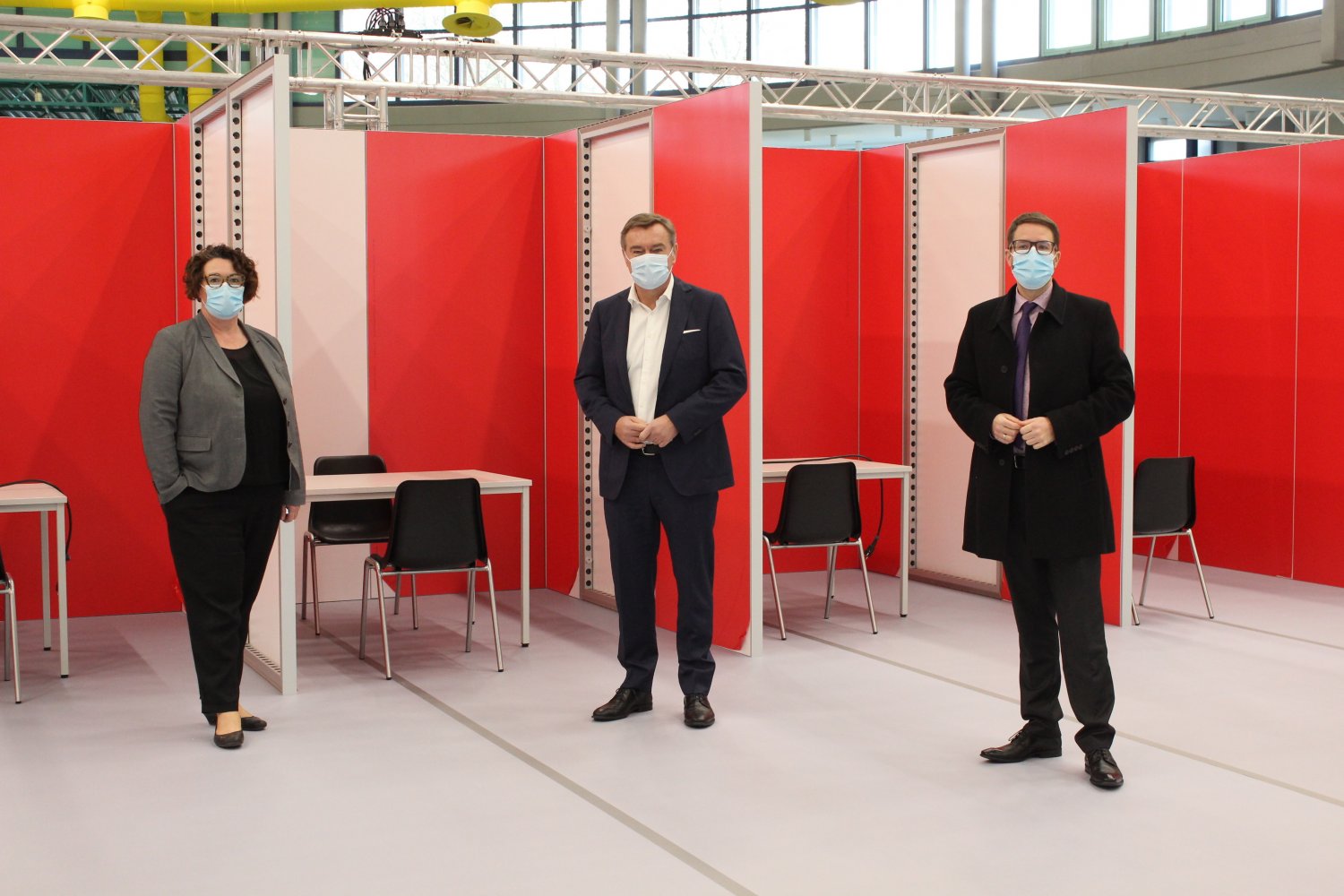 Im Impfzentrum Hanau