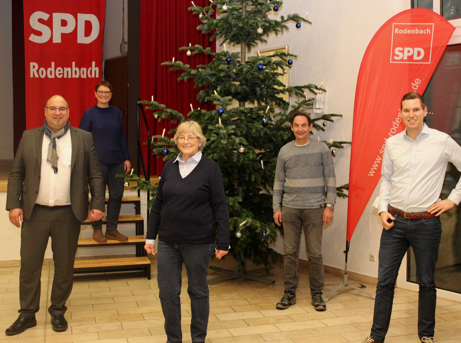 Im Bild von links: Klaus Schejna, Patricia Hudaff-Johnson, Monika Pütz, Ralf Betz und Jan Lukas 