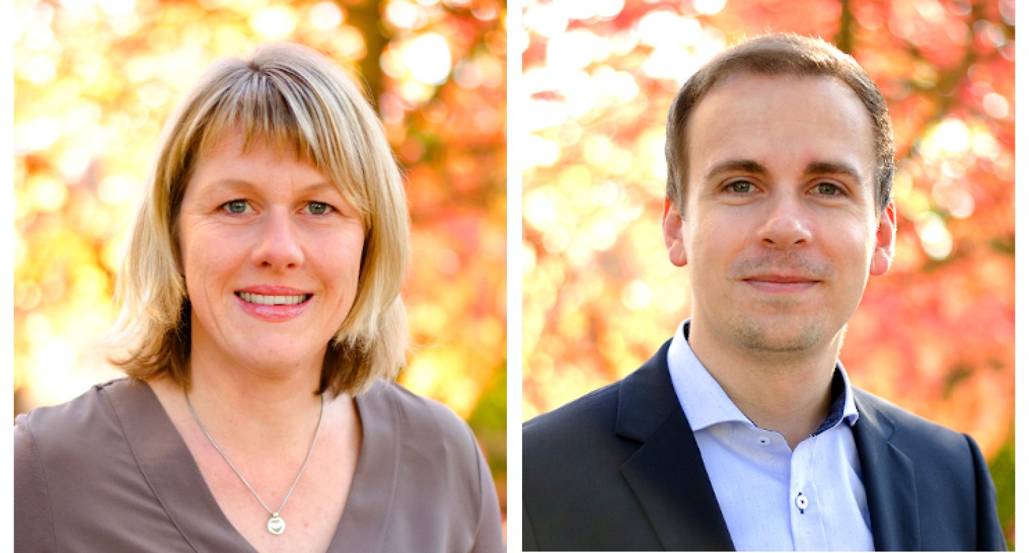 Doppelspitze der SPD Bruchköbel, Birgit Glade und Patrick Woschek