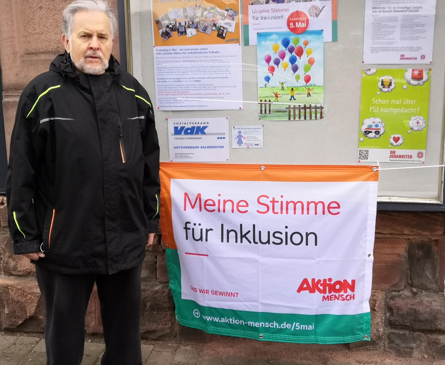 Der VdK Ortsverband Salmünster unterstützt den Europäischen Protesttag am 5. Mai.