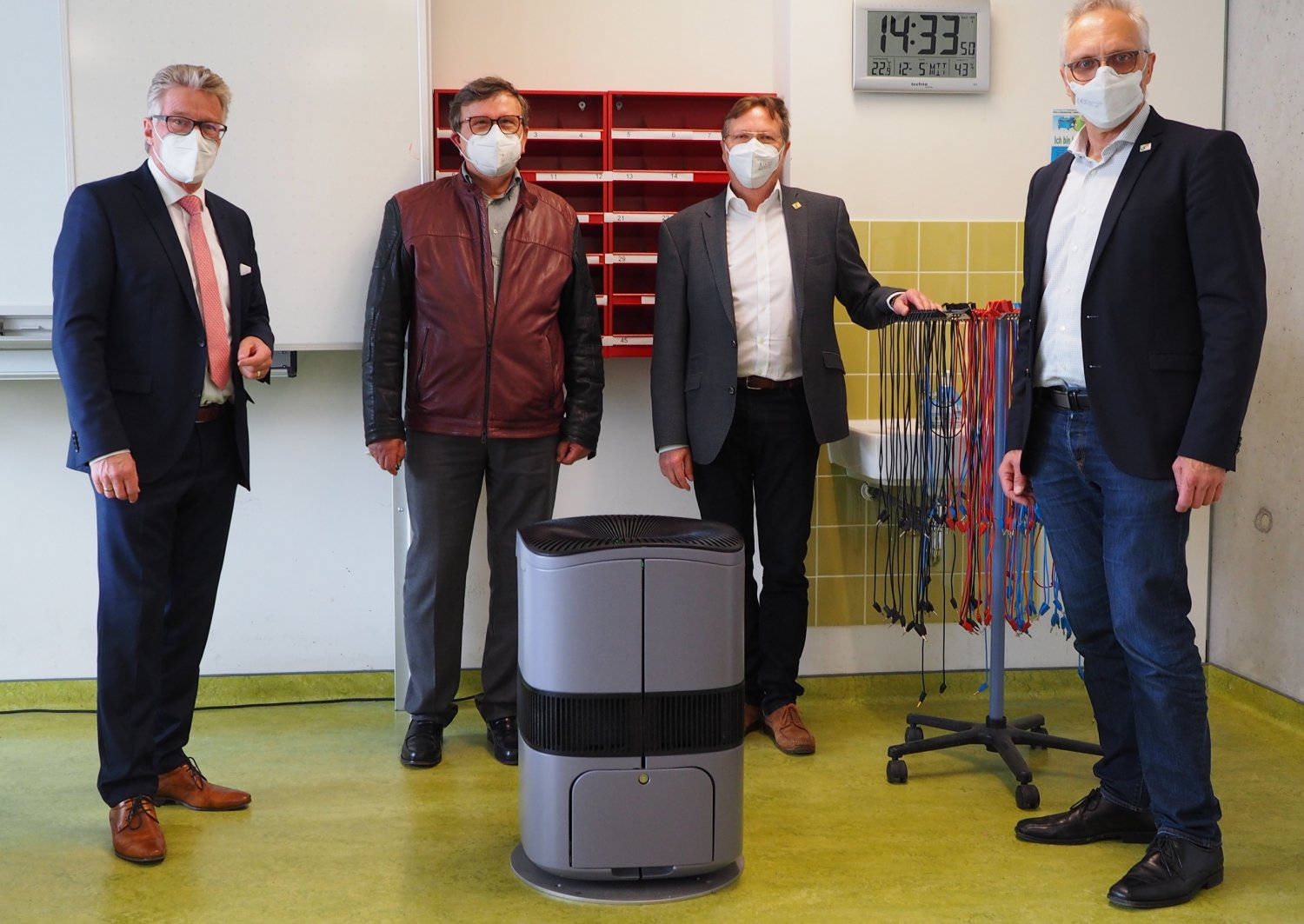 (von links) Winfried Ottmann, Dr. Anton Wolf, Hartmut Bieber und Rainer Flach