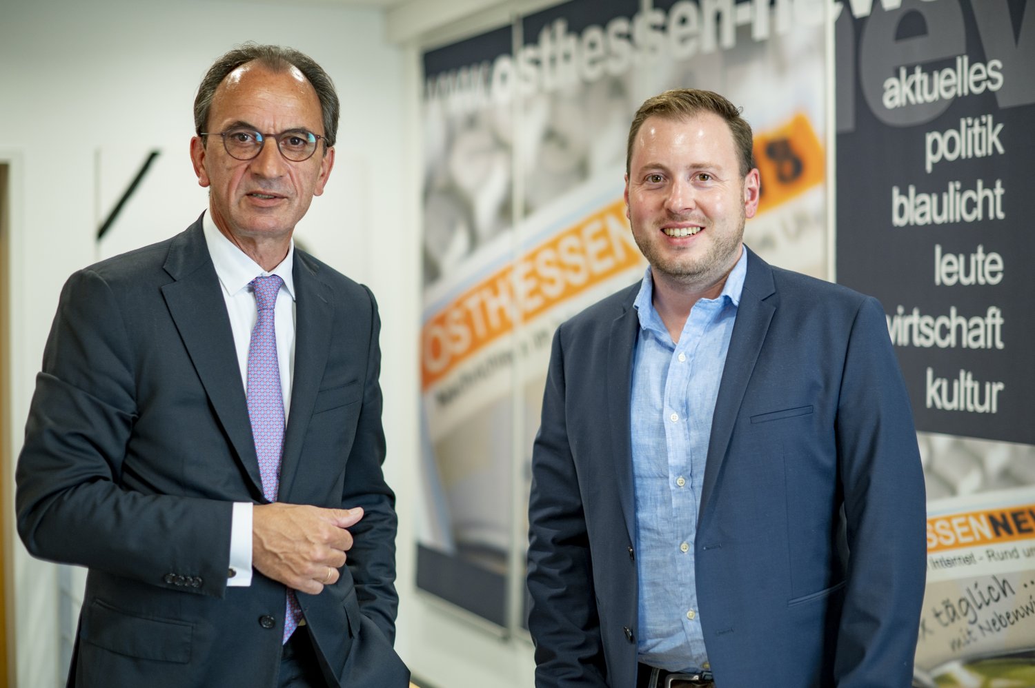 Finanzminister Boddenberg mit Chefredakteur Christian P Stadtfeld