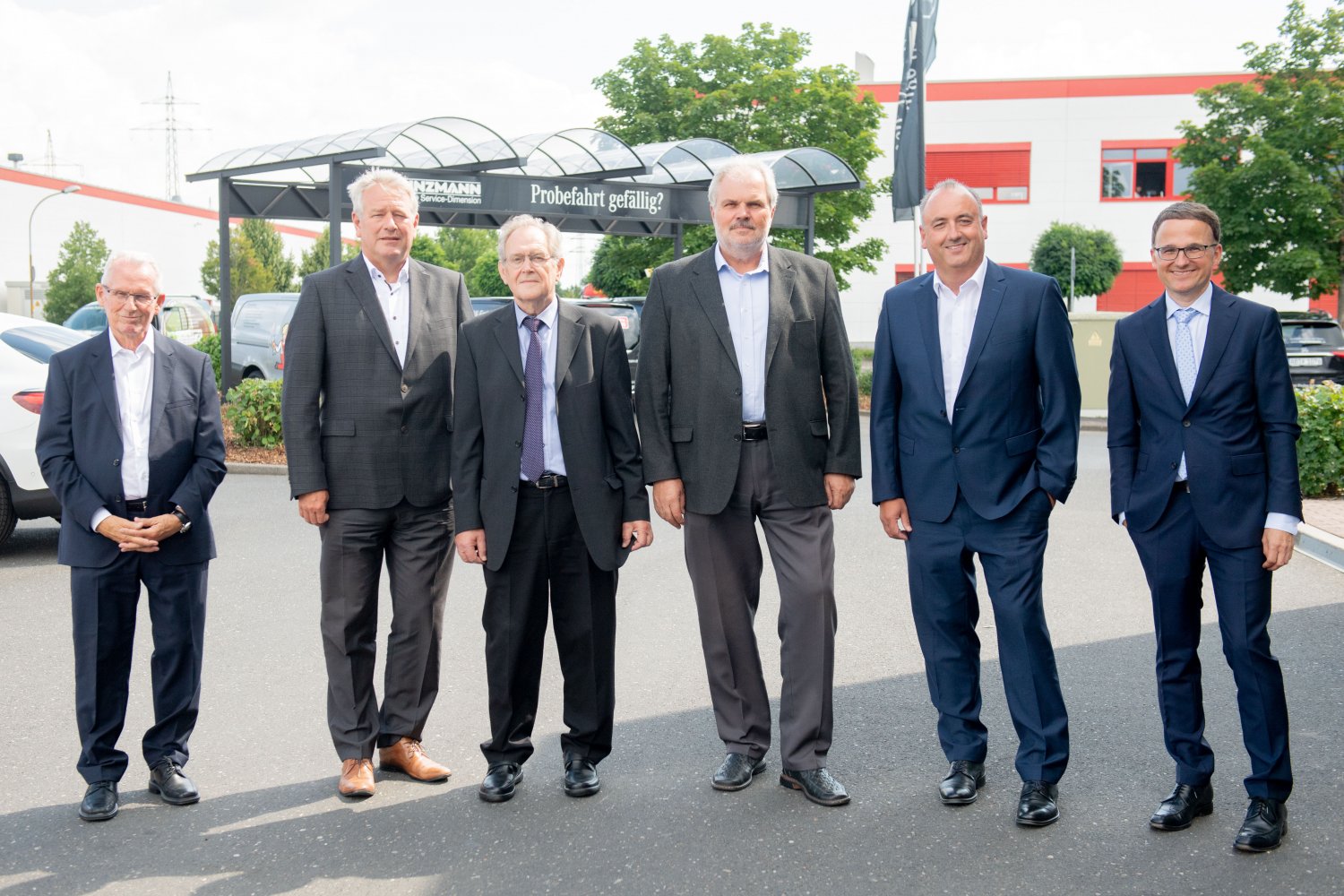 Beiratsvorsitzender Wolfgang Diehm, Geschäftsführer Thomas Millies, Werner Gossmann - 60 Jahre Kunzmann, Stefan Kreß - 50 Jahre Kunzmann, Roger Zeltner - 40 Jahre für den Stern.