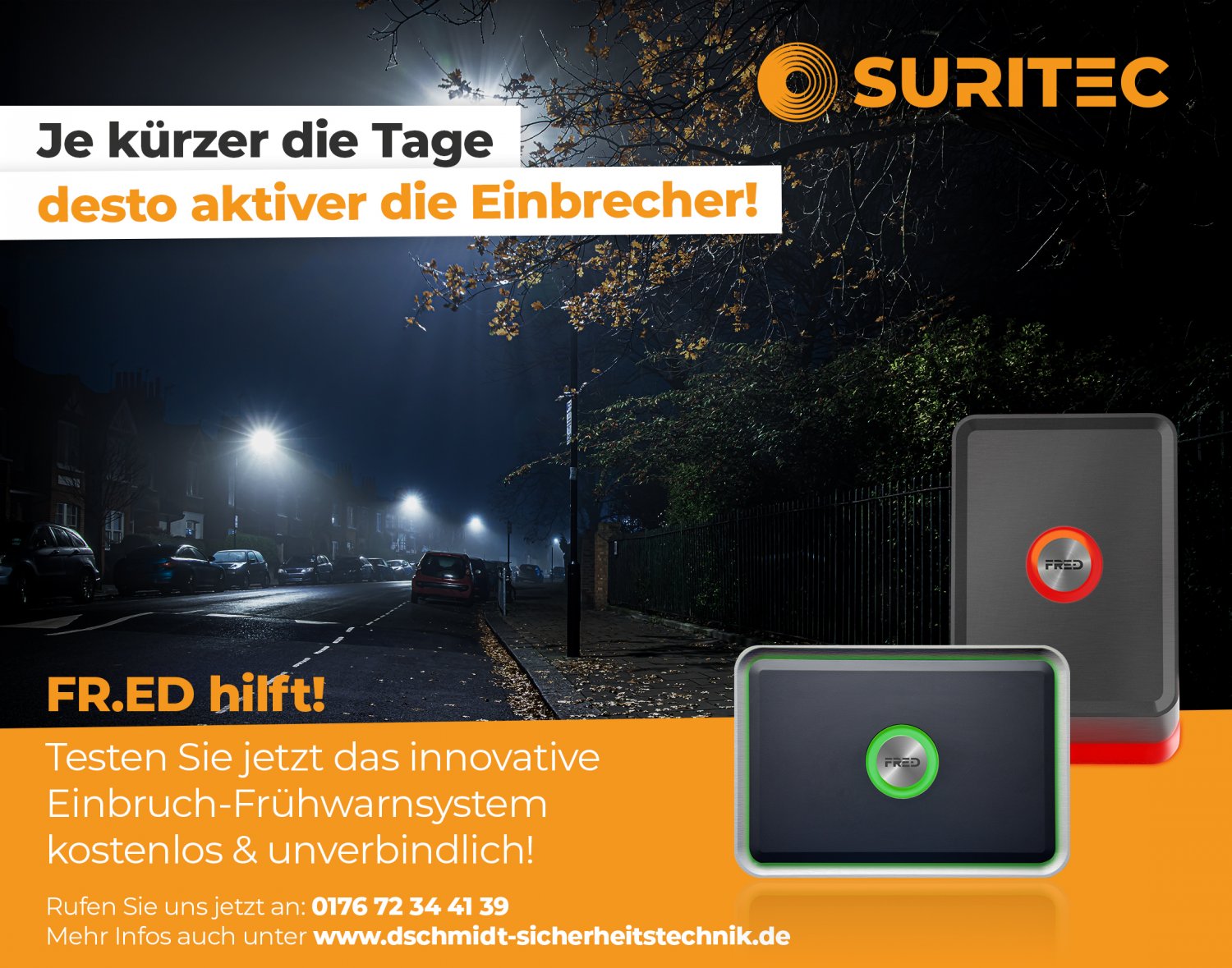 Sicher durch die dunkle Jahreszeit dank Einbruch-Frühwarnsystem!