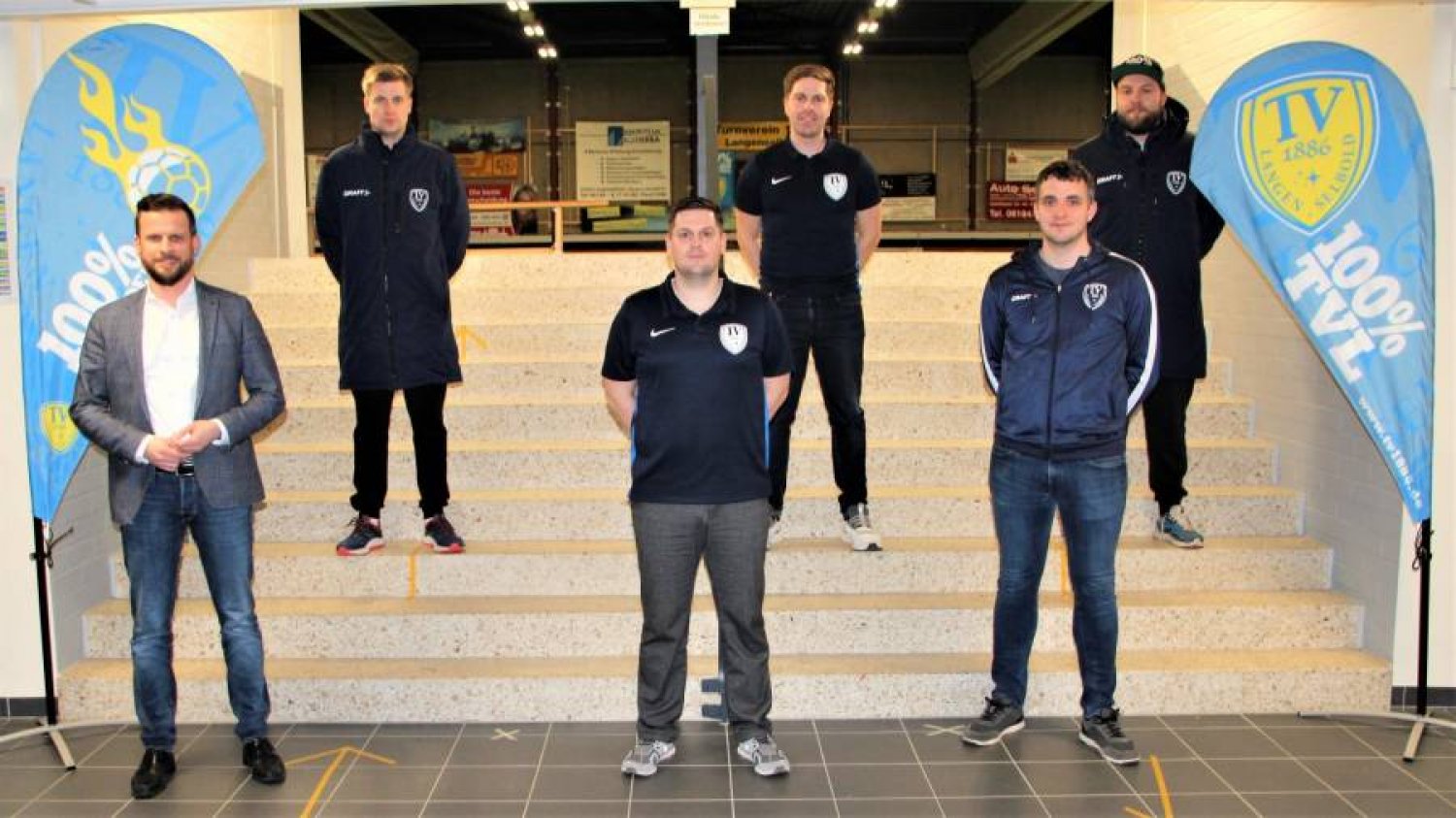 Blicken nach der Abteilungsversammlung der TVL-Handballer optimistisch nach vorne (von links): Bürgermeister Timo Greuel, Erik Bechtold (Sportliche Leitung), Andreas Jakob (Abteilungsvorsitzender), Johannes Ostermann (Stellvertretender Vorsitzender,