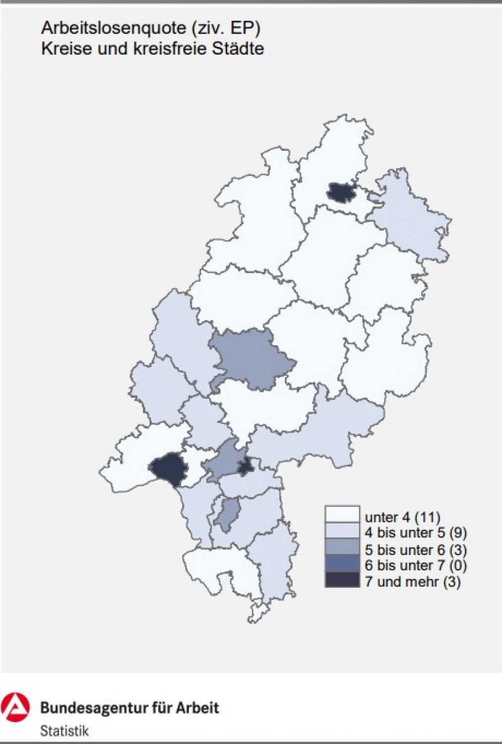 Die derzeitige Arbeitslosenquote in Deutschland