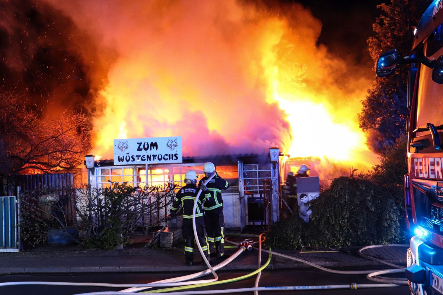 Großeinsatz für die Feuerwehr in der Nacht auf Ostermontag in Maintal-Bischofsheim.