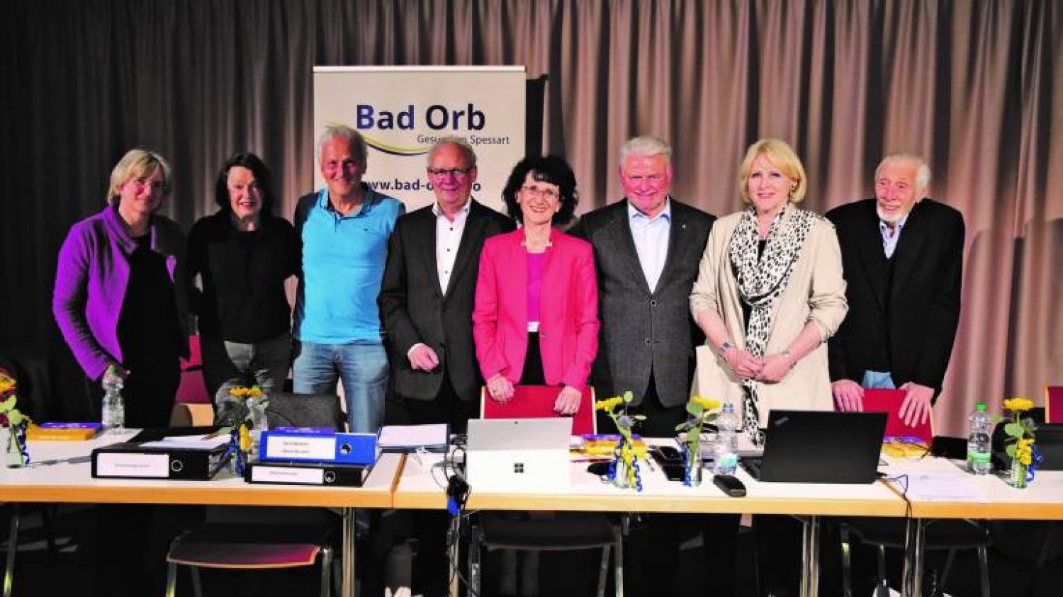 Natascha Zurek, Traudel Schubert, Nobert Hartmann, Manfred Woll, Dr. Karin Metzler-Müller, Gerhard Heim, Sylvia Ruppel und Hans Georg Göbbels.