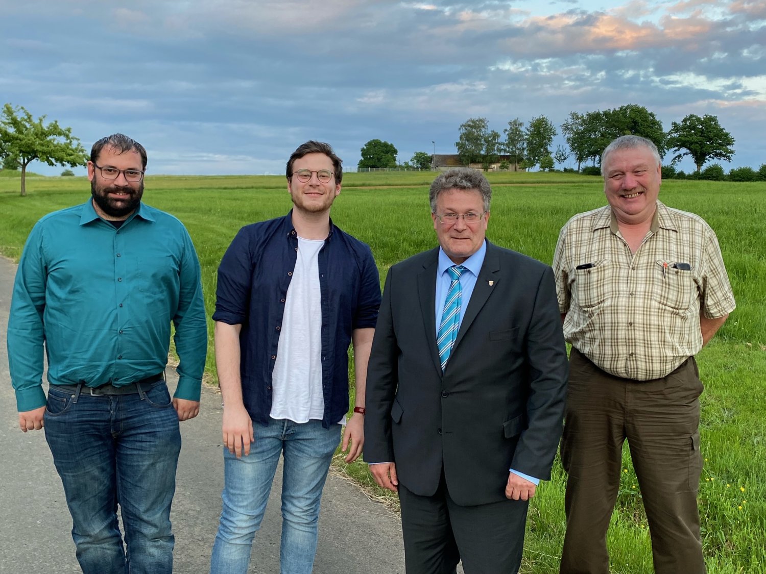 v.l.n.r.: Christoph Stoos, Mike Theimer, Michael Reul (MdL) und Horst Bartel.