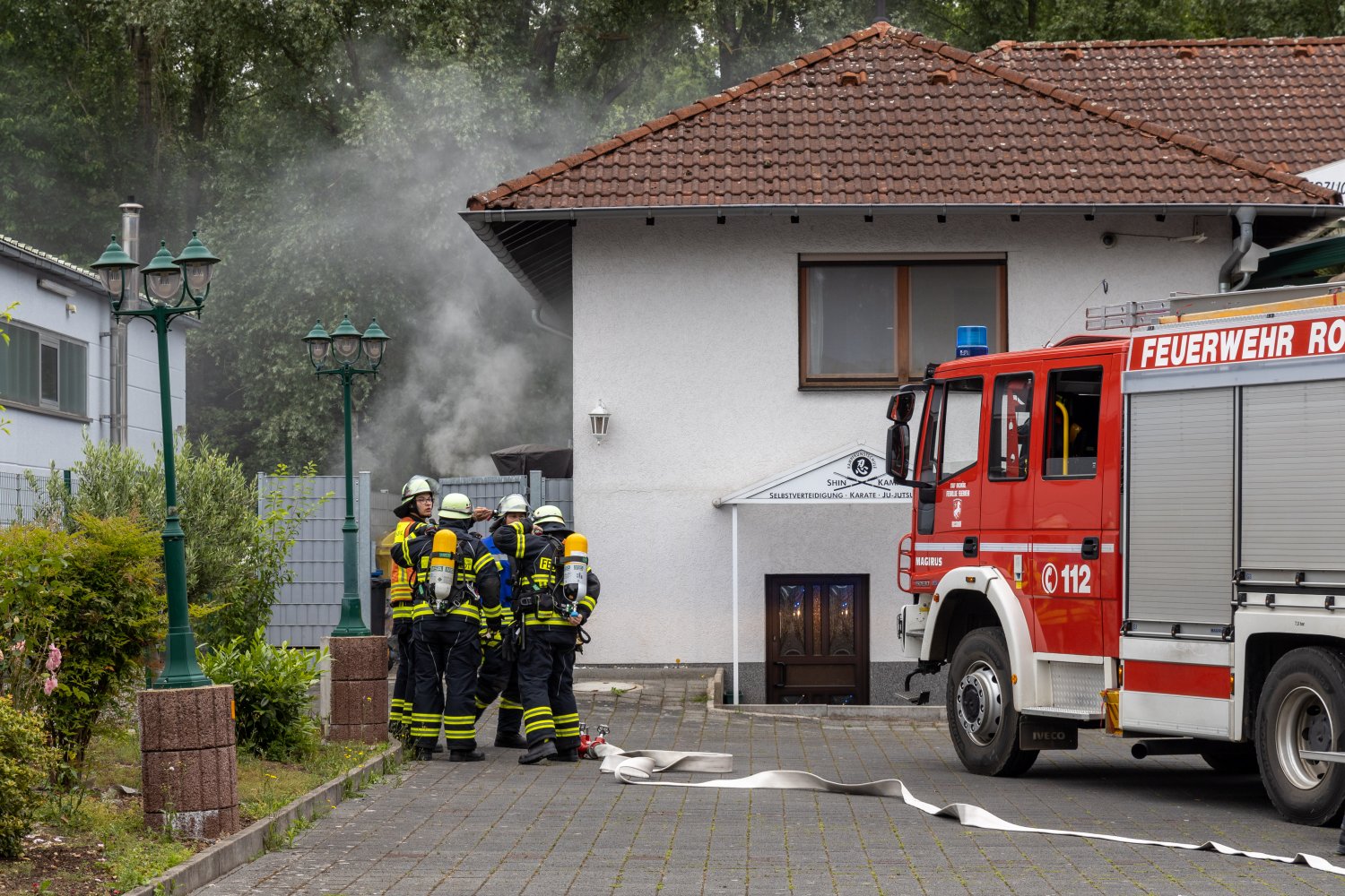 Am Mittwochnachmittag kam es zu einem Brand in einem Müllbehälter