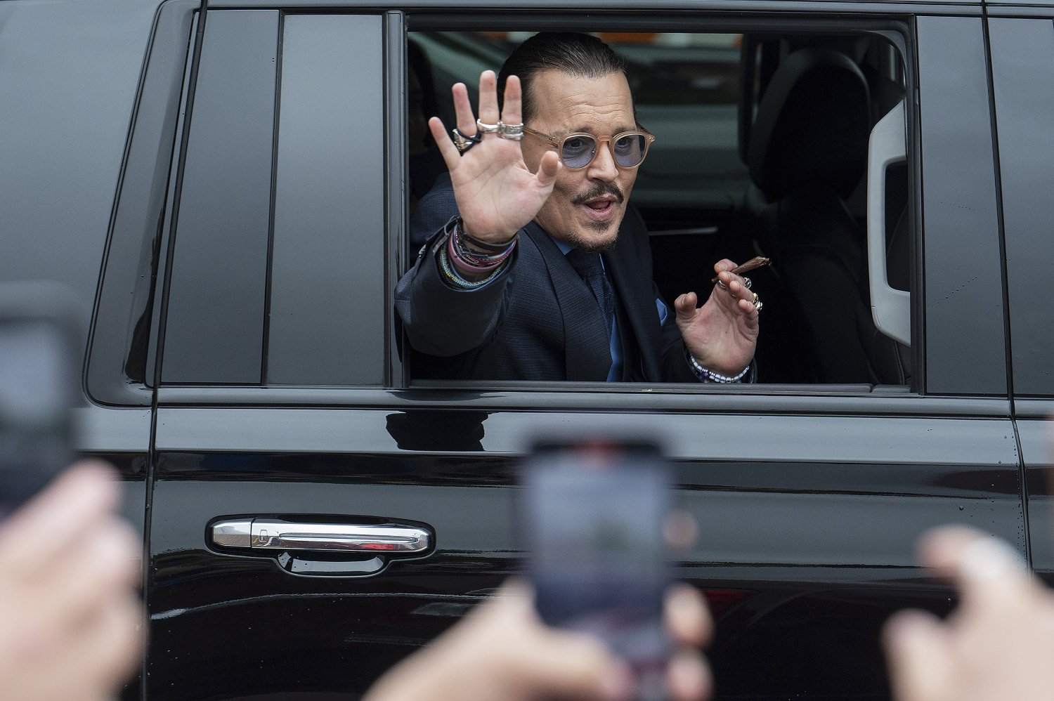Johnny Depp nach einem Gerichtstermin in den USA