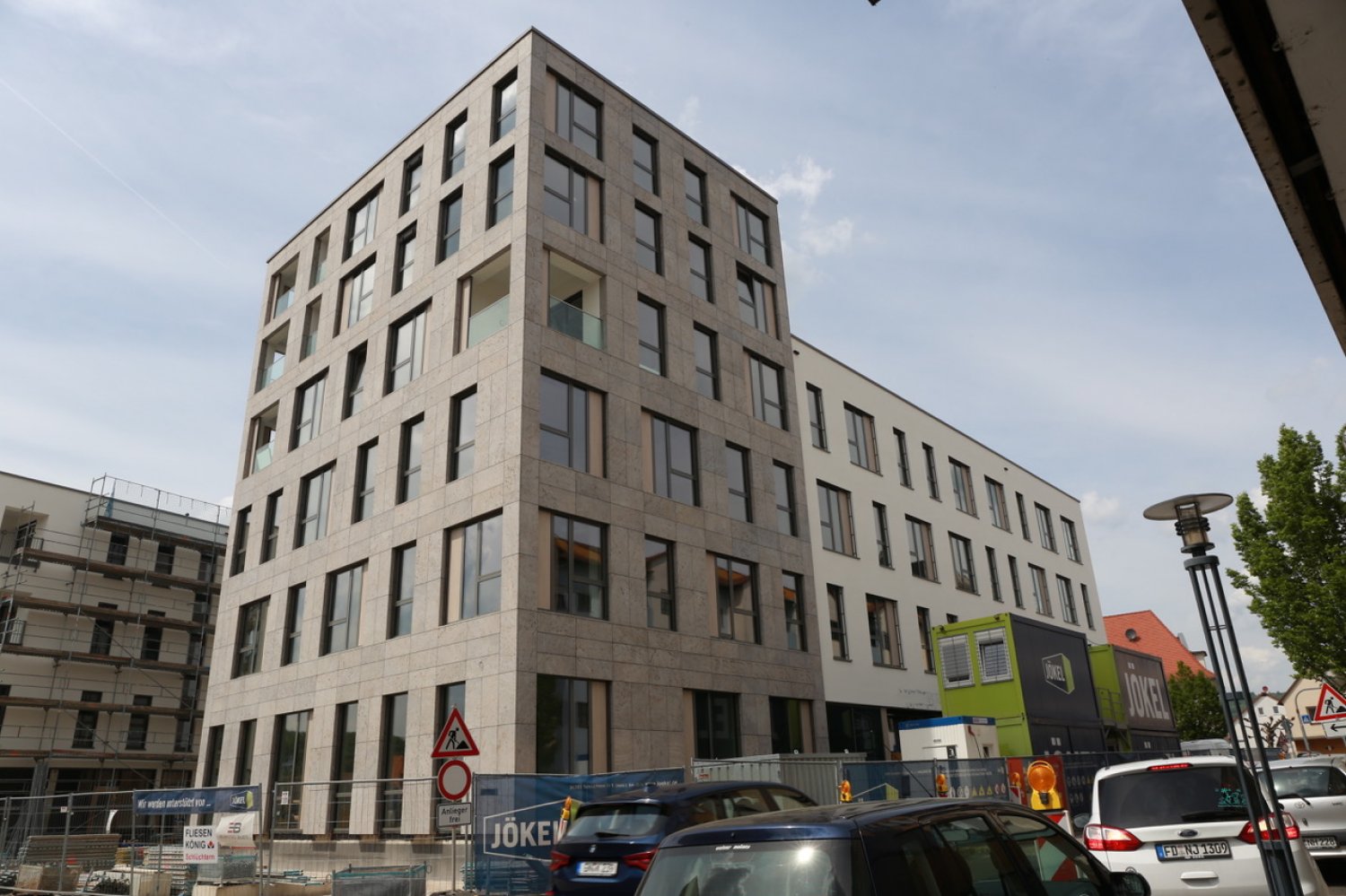 Die Bauarbeiten bei der Kreissparkasse laufen nach Plan