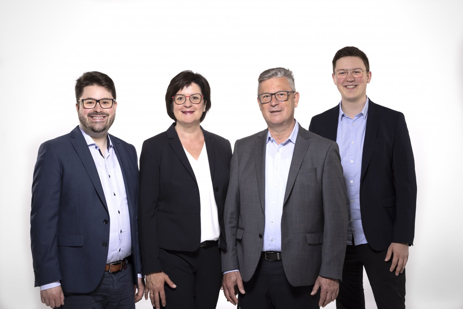 Von links: Thorsten Schaaf GF IT- und TK Systeme, Ingrid Schaaf GF Office Design, Holger Schaaf GF ERP Software und Matthias Schaaf Softwareentwicklung und Consulting