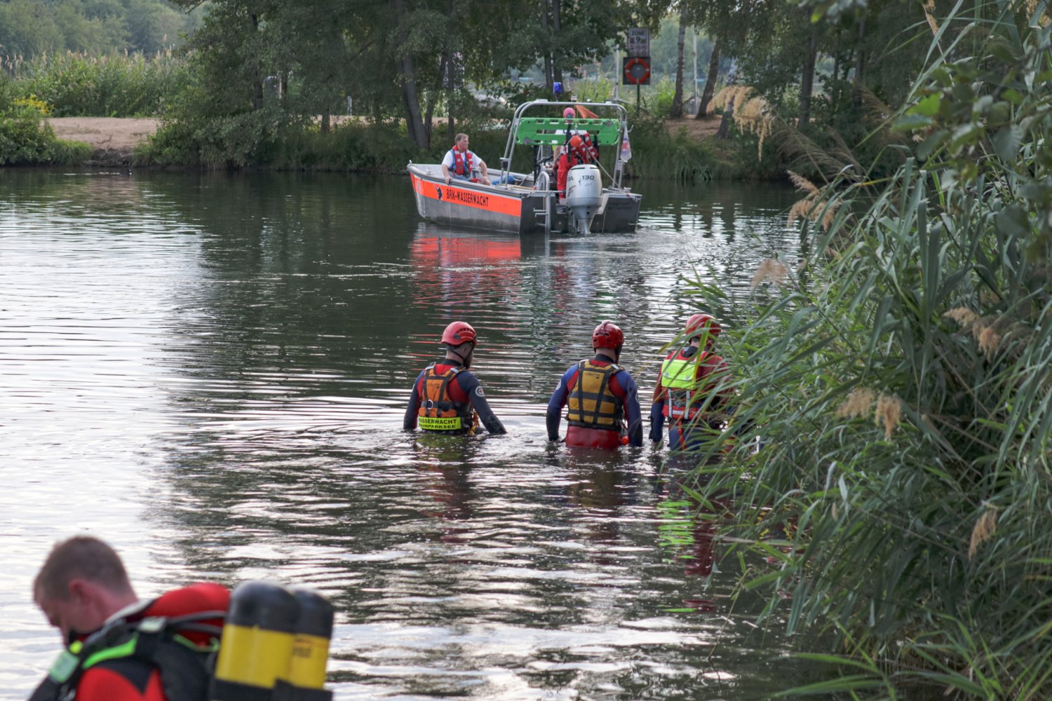 Rettungseinsatz am Kahler Campingsee