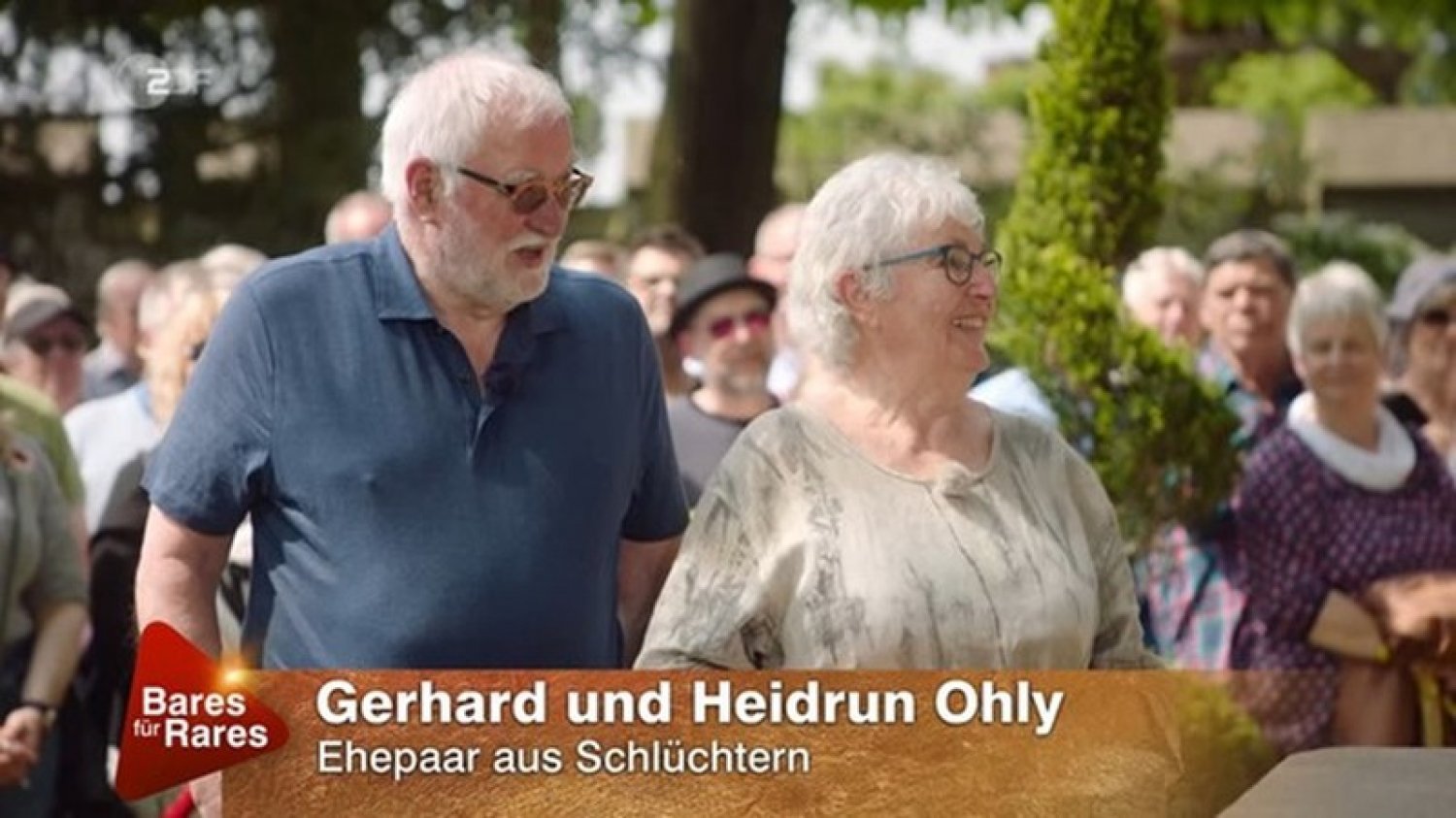 Heidrun und Gerhard Ohly aus Schlüchtern waren am 10. August mit ihrem Familienerbstück bei der TV-Show