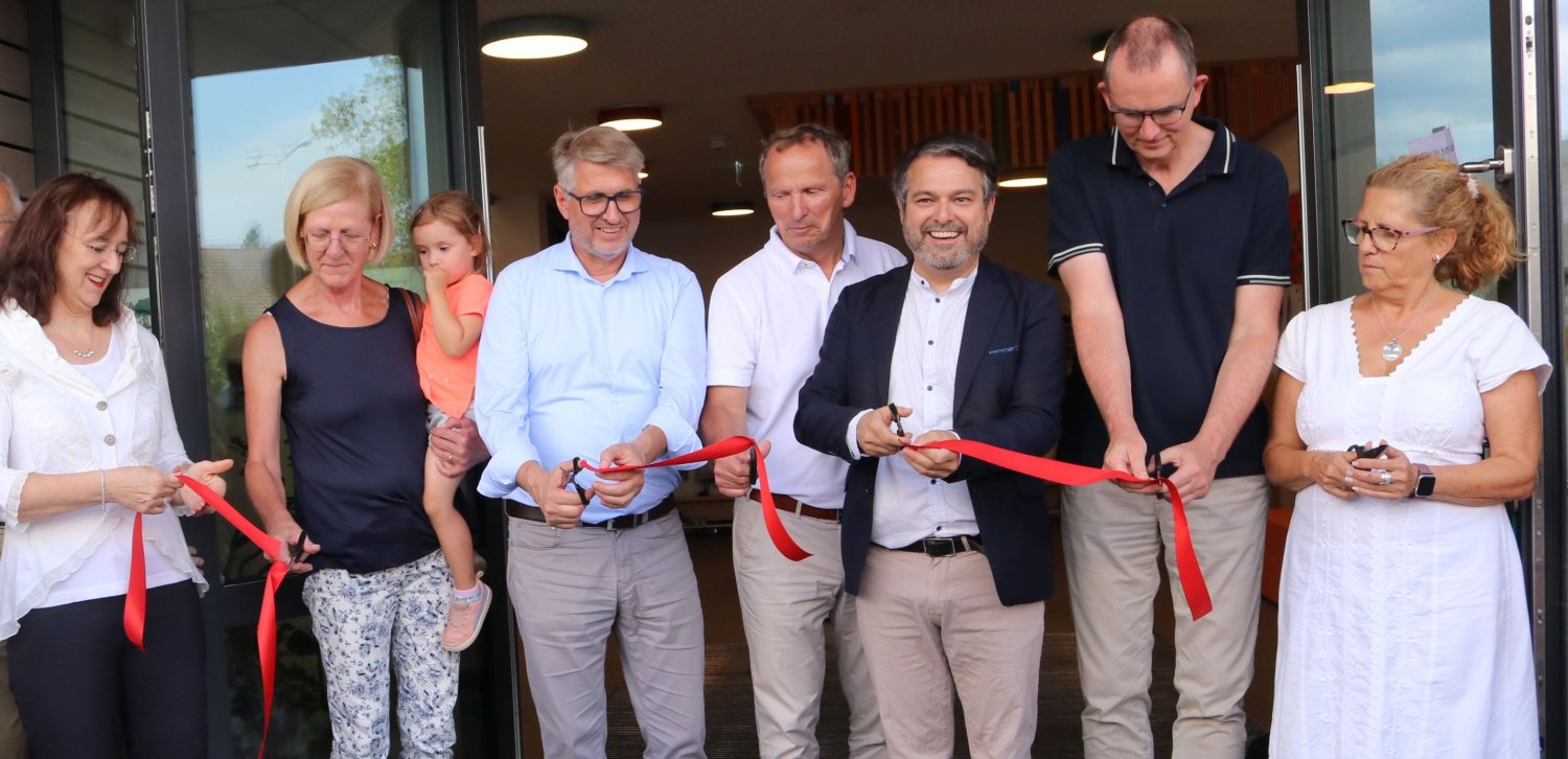 von links: Heike Schmidt, Birgit Jakob-Wegener, Peter Hartmannsberger, Bernd Winter, Bürgermeister Glöckner, Volker Gromer und Claudia Dorn.