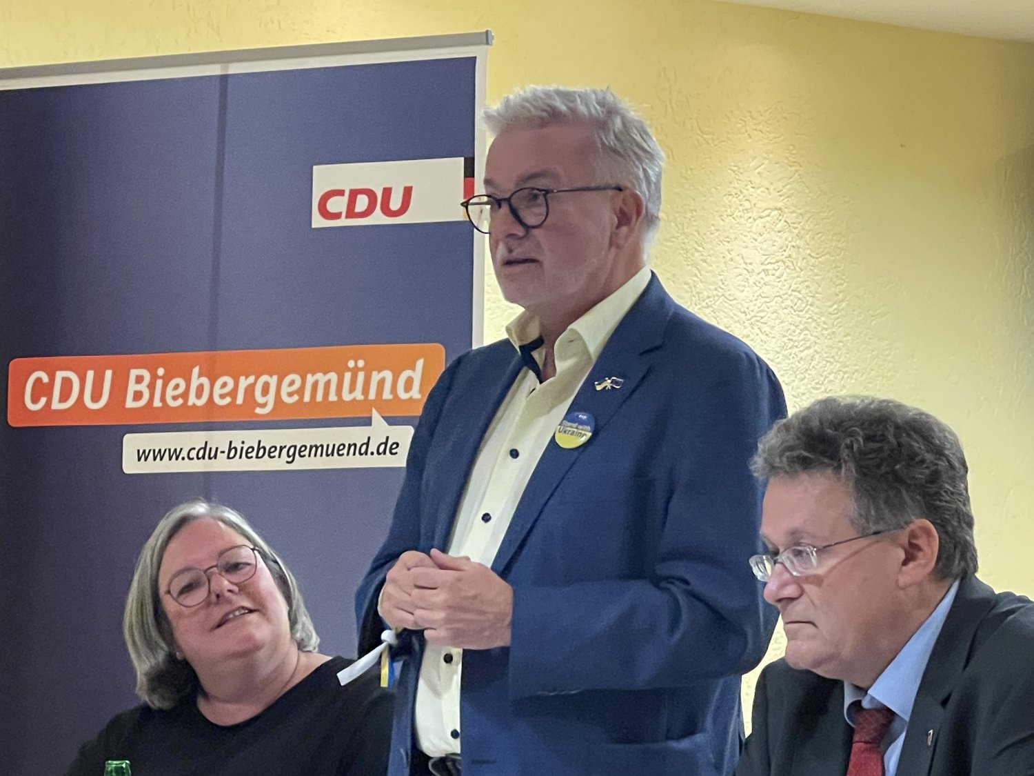MdEP Michael Gahler (CDU) referierte über die Ukraine und den Putin-Krieg