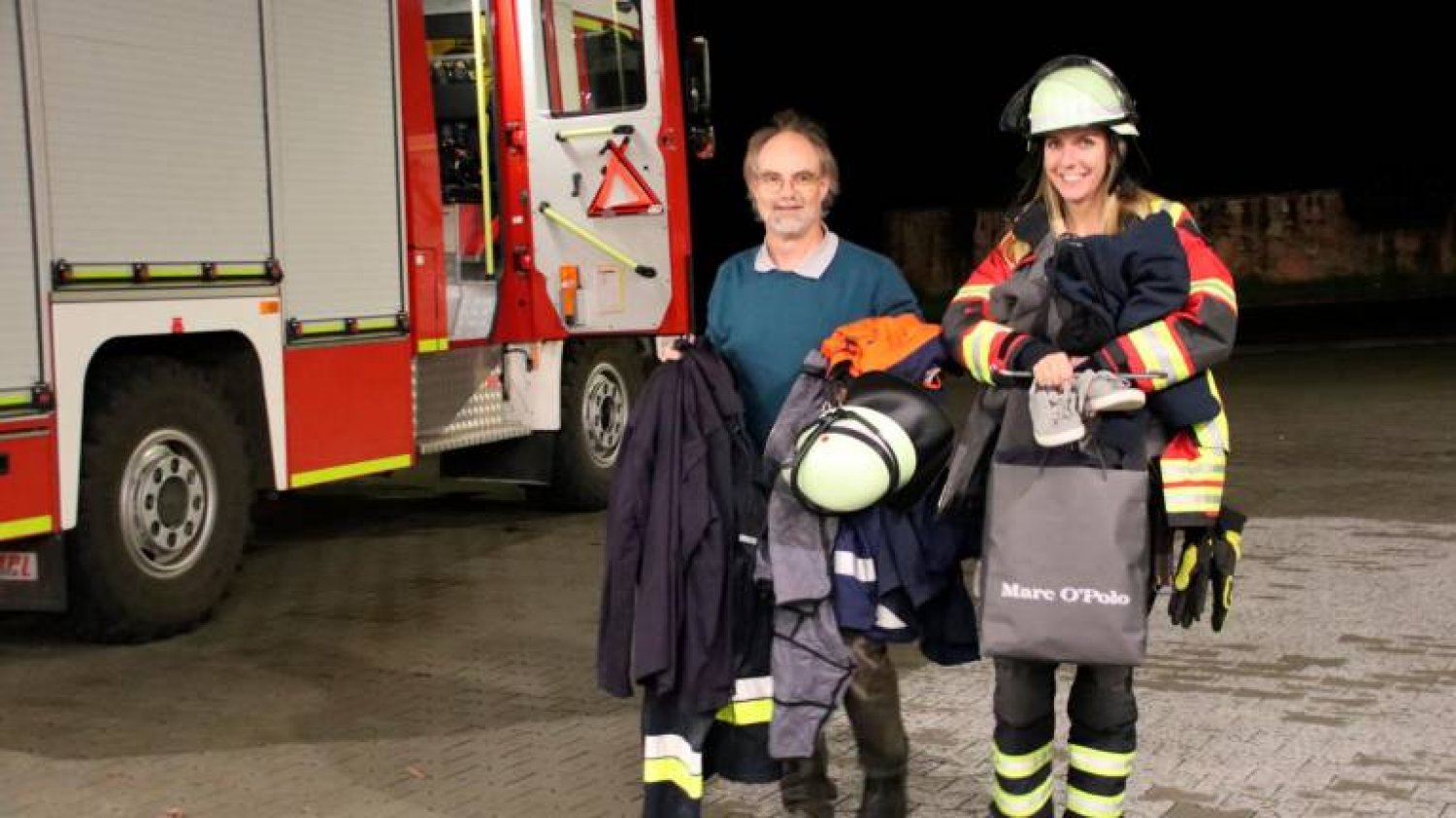 Haitzer und Höchster ziehen gemeinsam ins neue Feuerwehrhaus: Christoph Kalden und Laura Schmidt.