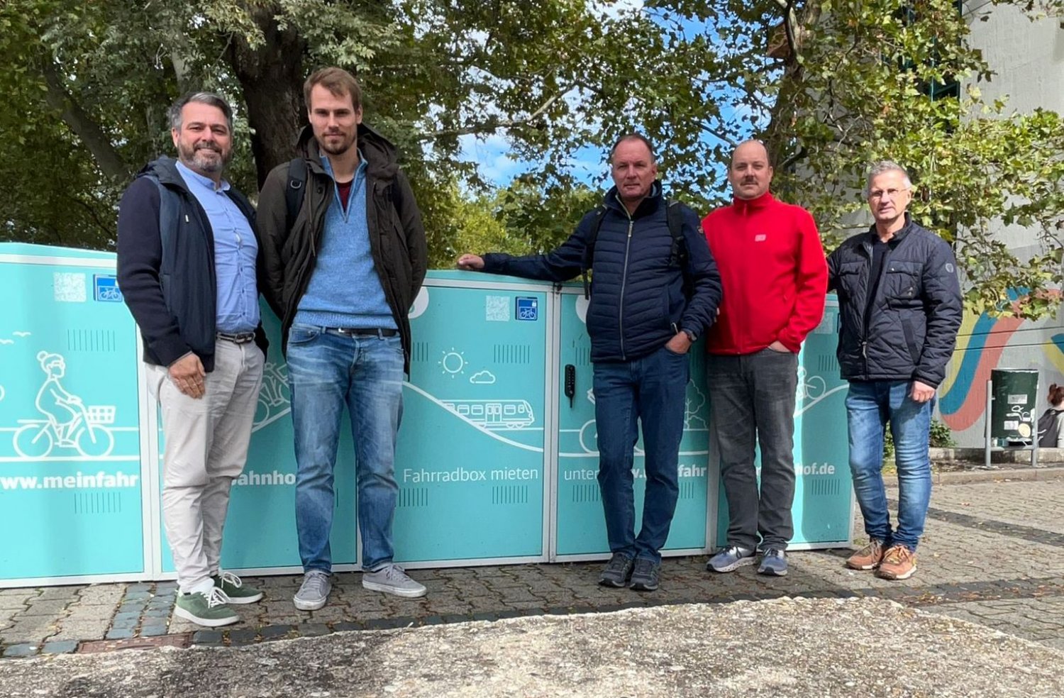Bürgermeister Daniel Chr. Glöckner, Victor Naatz, Ralf Rützel, Dirk Ries und Volker Rode (v.li.).