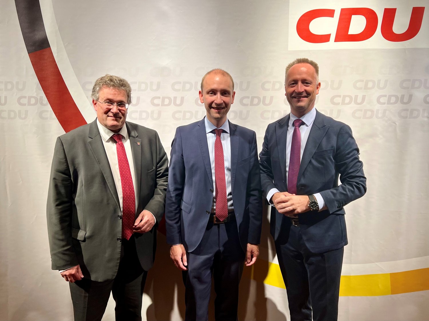 Die Landtagskandidaten: v.l: Michael Reul, Max Schad und Heiko Kasseckert