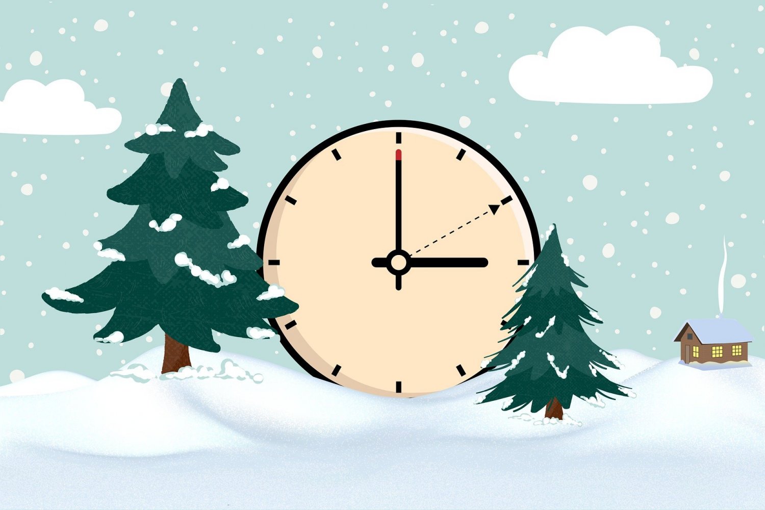 Die Uhr wird in der Nacht von Samstag auf Sonntag um 03:00 Uhr auf 02:00 Uhr zurückgestellt.