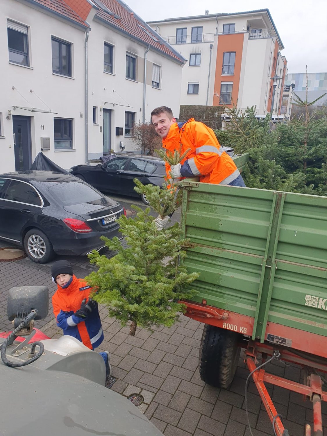 Hand in Hand ging die Einsammlung der Weihnachtsbäume am vergangenen Samstag in den vier Stadtteilen flott voran.
